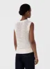 Women's Chunky Cotton Stitch Vest in Ecru sold by Sunspel