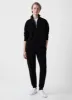 Women's Half Zip Loopback Sweatshirt in Black sold by Sunspel