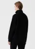 Women's Half Zip Loopback Sweatshirt in Black sold by Sunspel