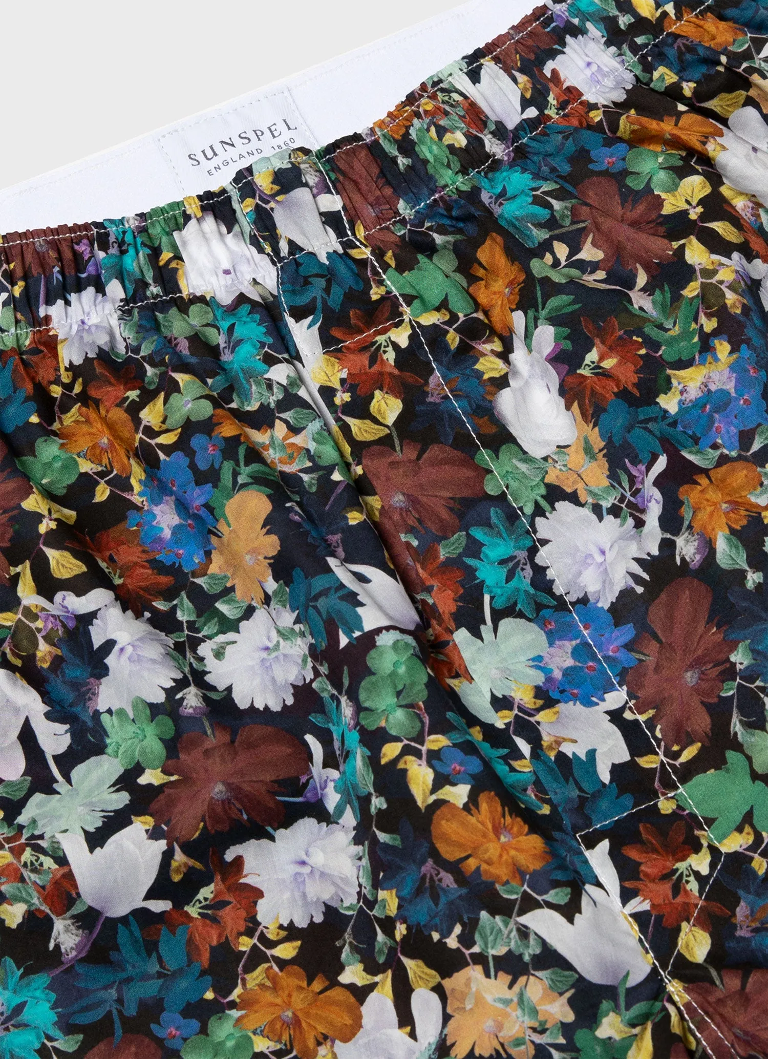 Men's Classic Boxer Shorts in Liberty Fabric in Futuristic Floral sold by Sunspel product image thumbnail 4