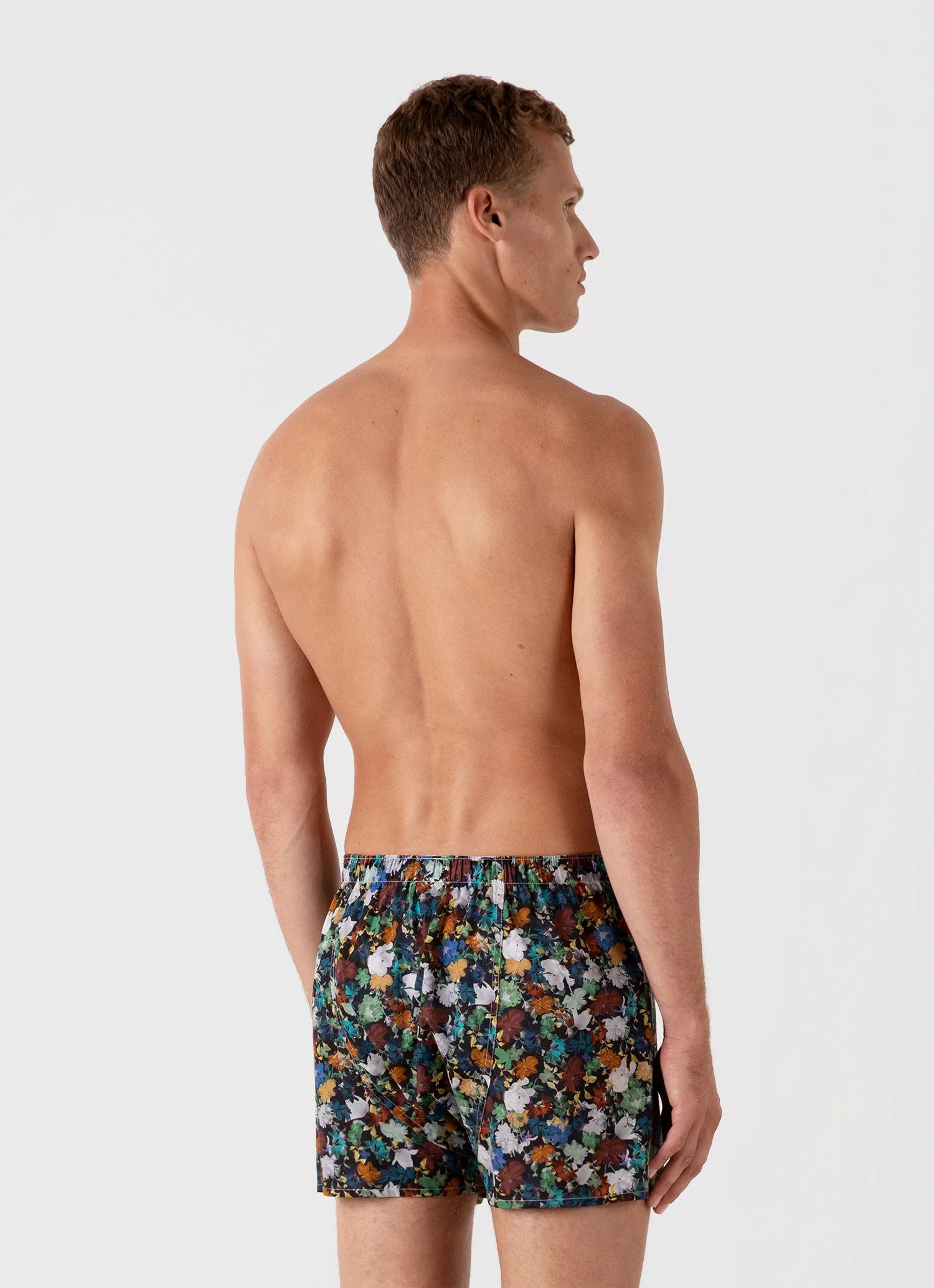 Men's Classic Boxer Shorts in Liberty Fabric in Futuristic Floral sold by Sunspel product image thumbnail 3