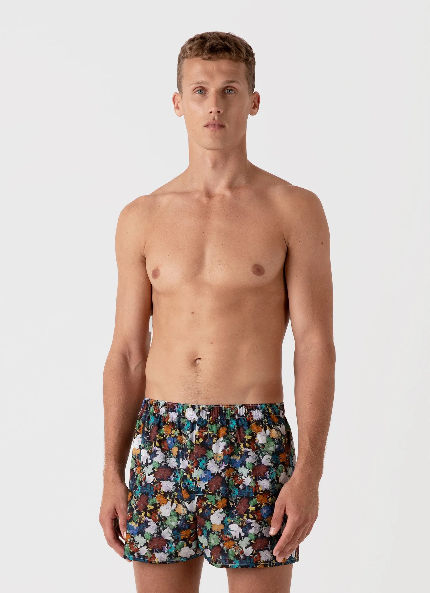 Men's Classic Boxer Shorts in Liberty Fabric in Futuristic Floral sold by Sunspel product image thumbnail 2