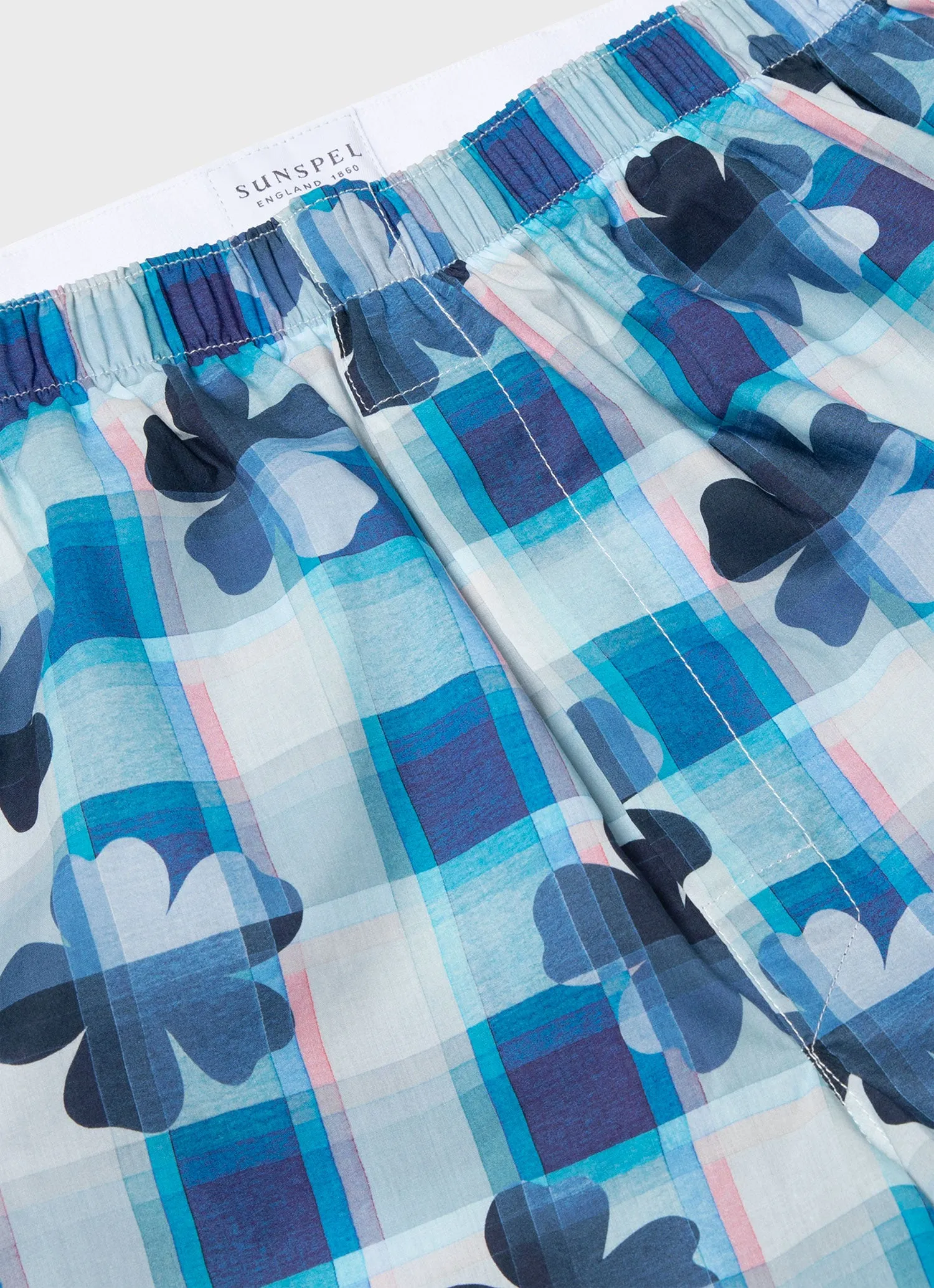 Men's Classic Boxer Shorts in Liberty Fabric in Blue Flower sold by Sunspel product image thumbnail 4