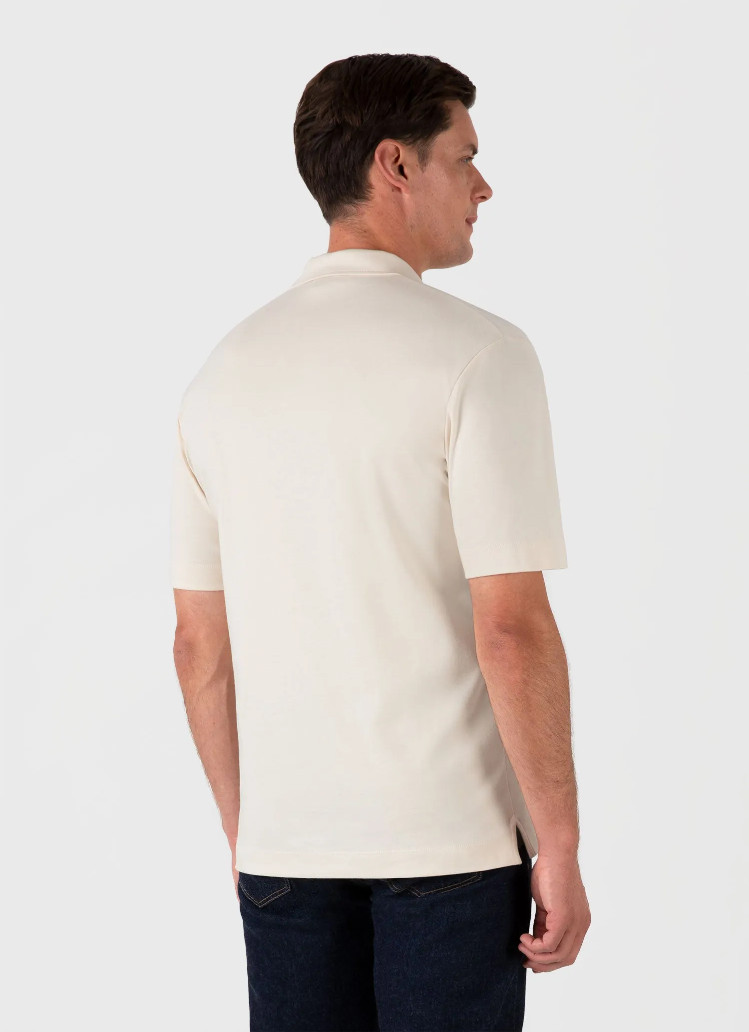 Men's Heavyweight Polo Shirt in Undyed sold by Sunspel product image thumbnail 5