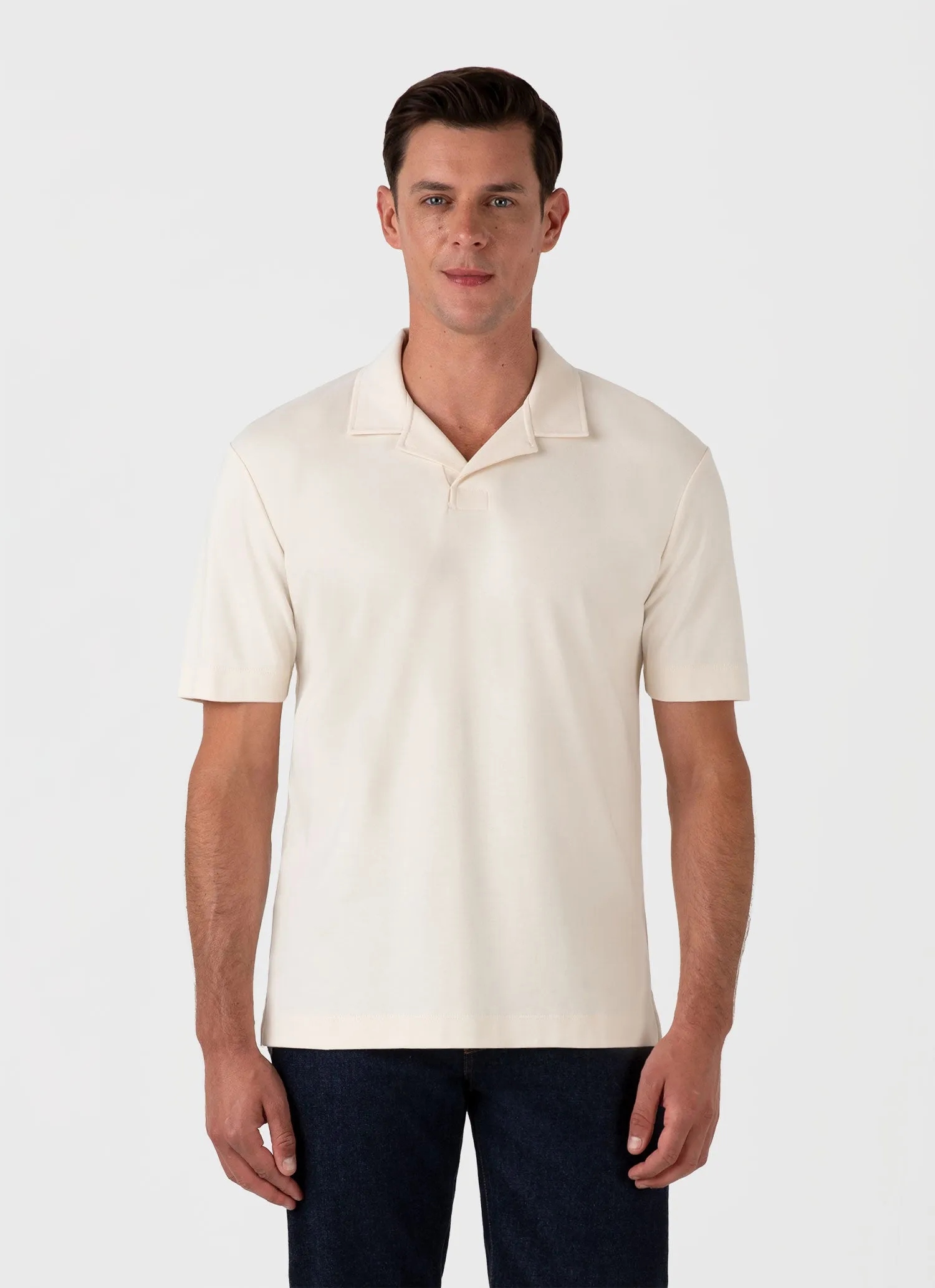 Men's Heavyweight Polo Shirt in Undyed sold by Sunspel product image thumbnail 2