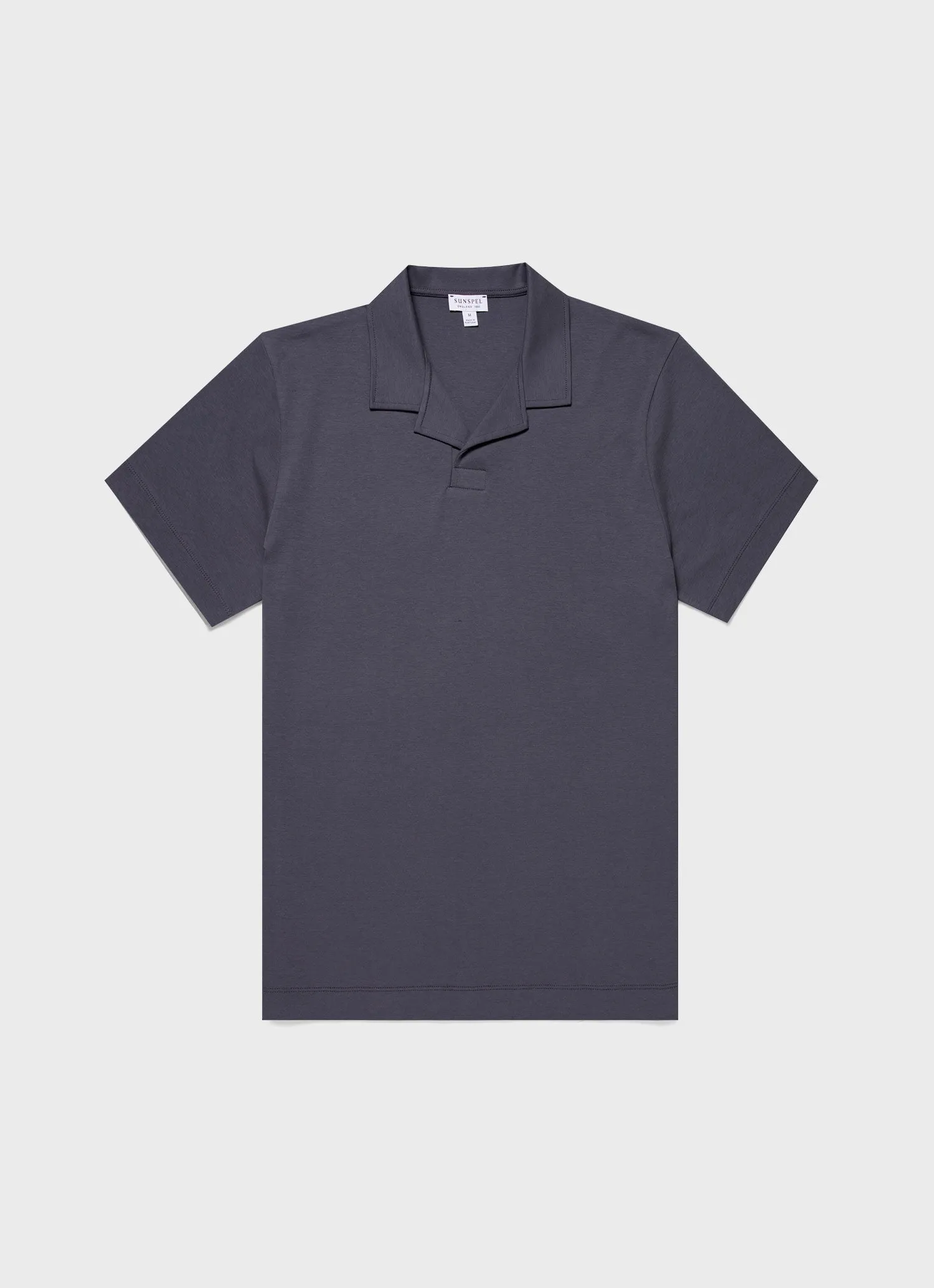 Men's Heavyweight Polo Shirt in Slate Blue sold by Sunspel