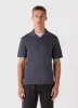 Men's Heavyweight Polo Shirt in Slate Blue sold by Sunspel