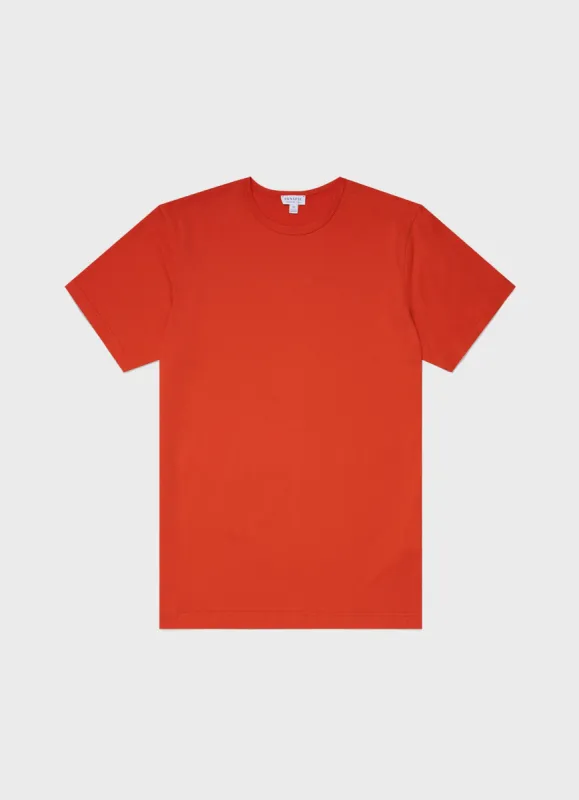Men's Classic T-shirt in Magma sold by Sunspel