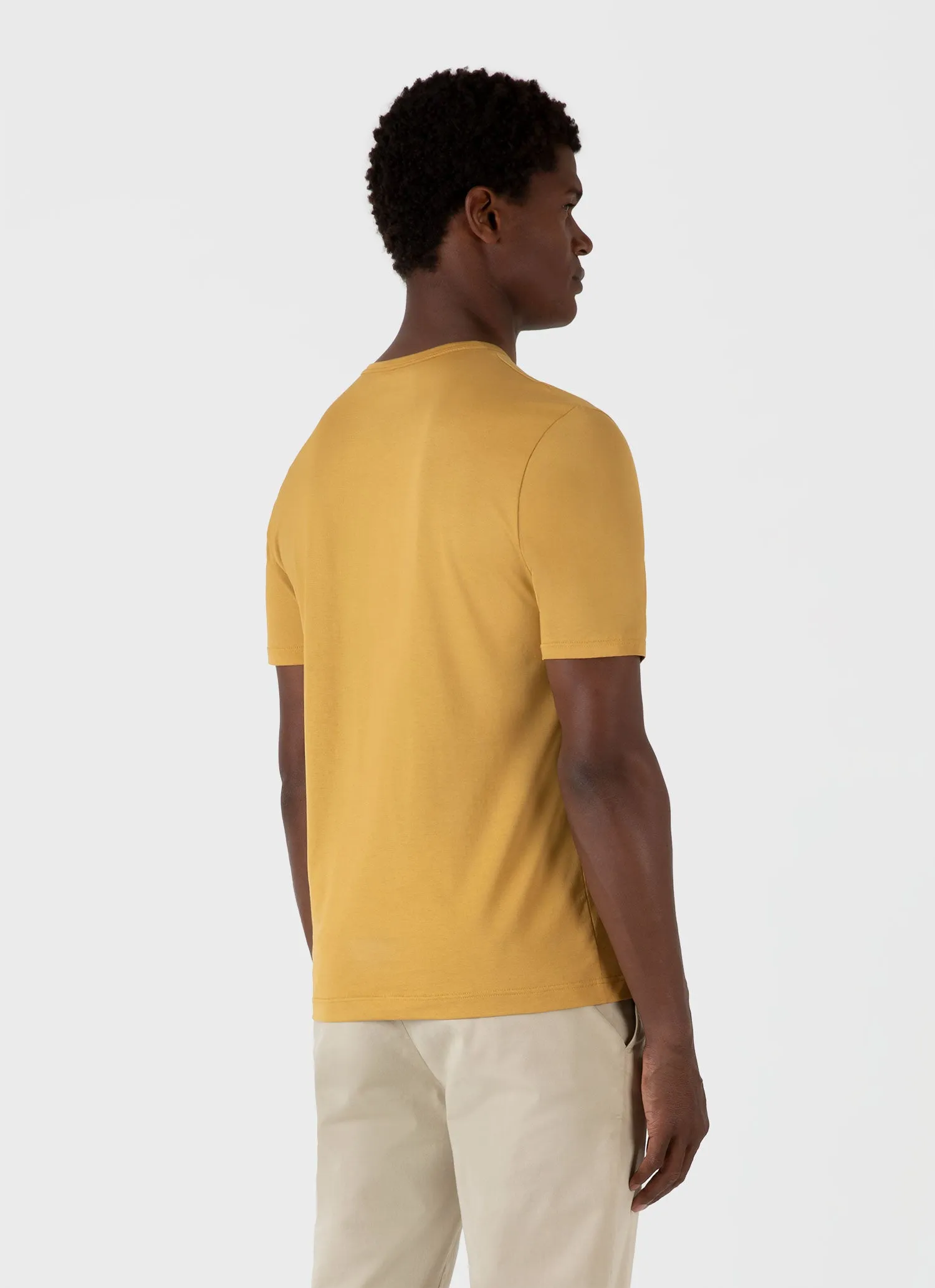 Men's Classic T-shirt in Mustard sold by Sunspel product image thumbnail 5