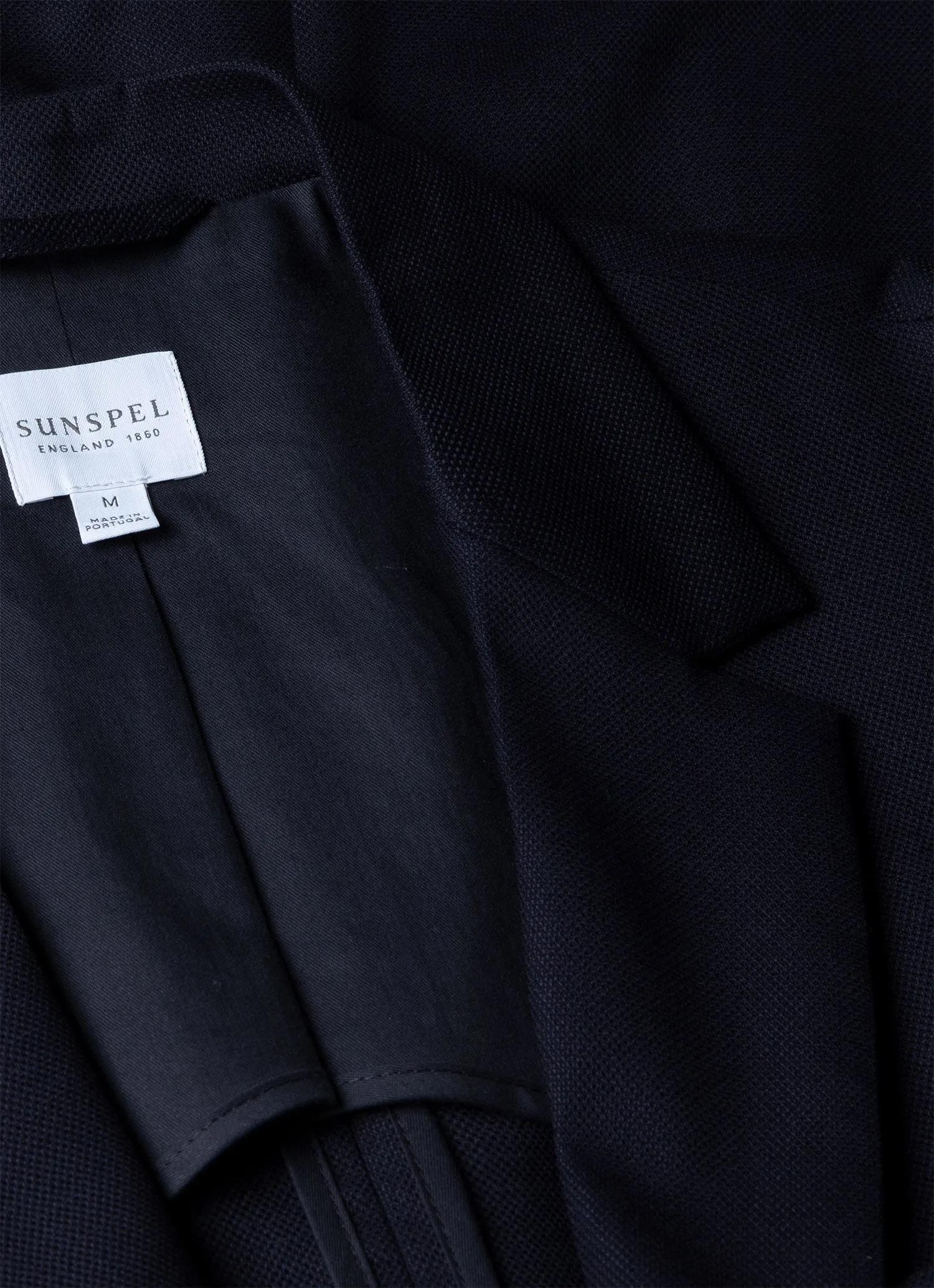 Men's Lightweight Travel Wool Blazer in Navy sold by Sunspel product image thumbnail 4