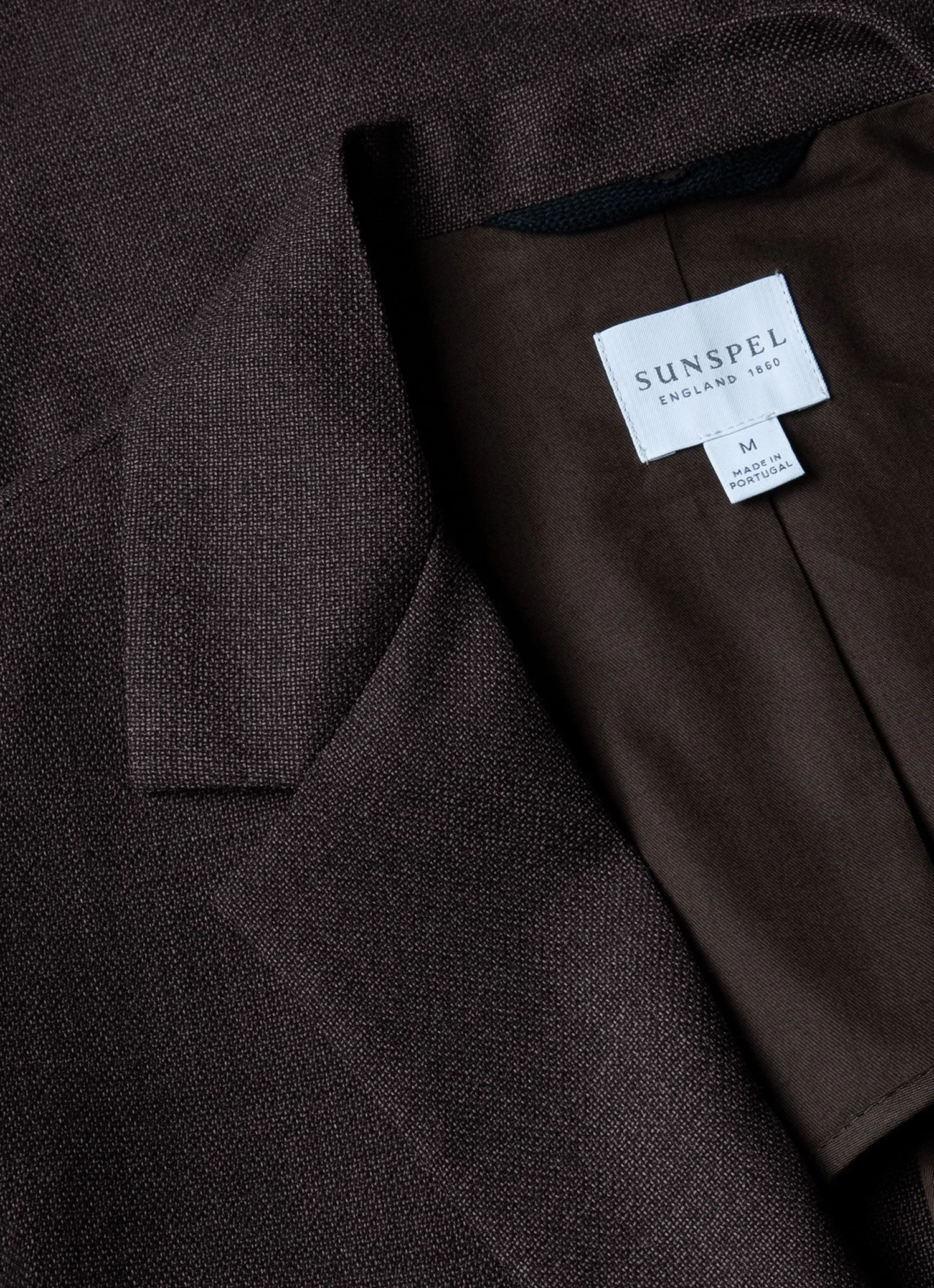 Men's Lightweight Travel Wool Blazer in Light Coffee Melange sold by Sunspel product image thumbnail 4