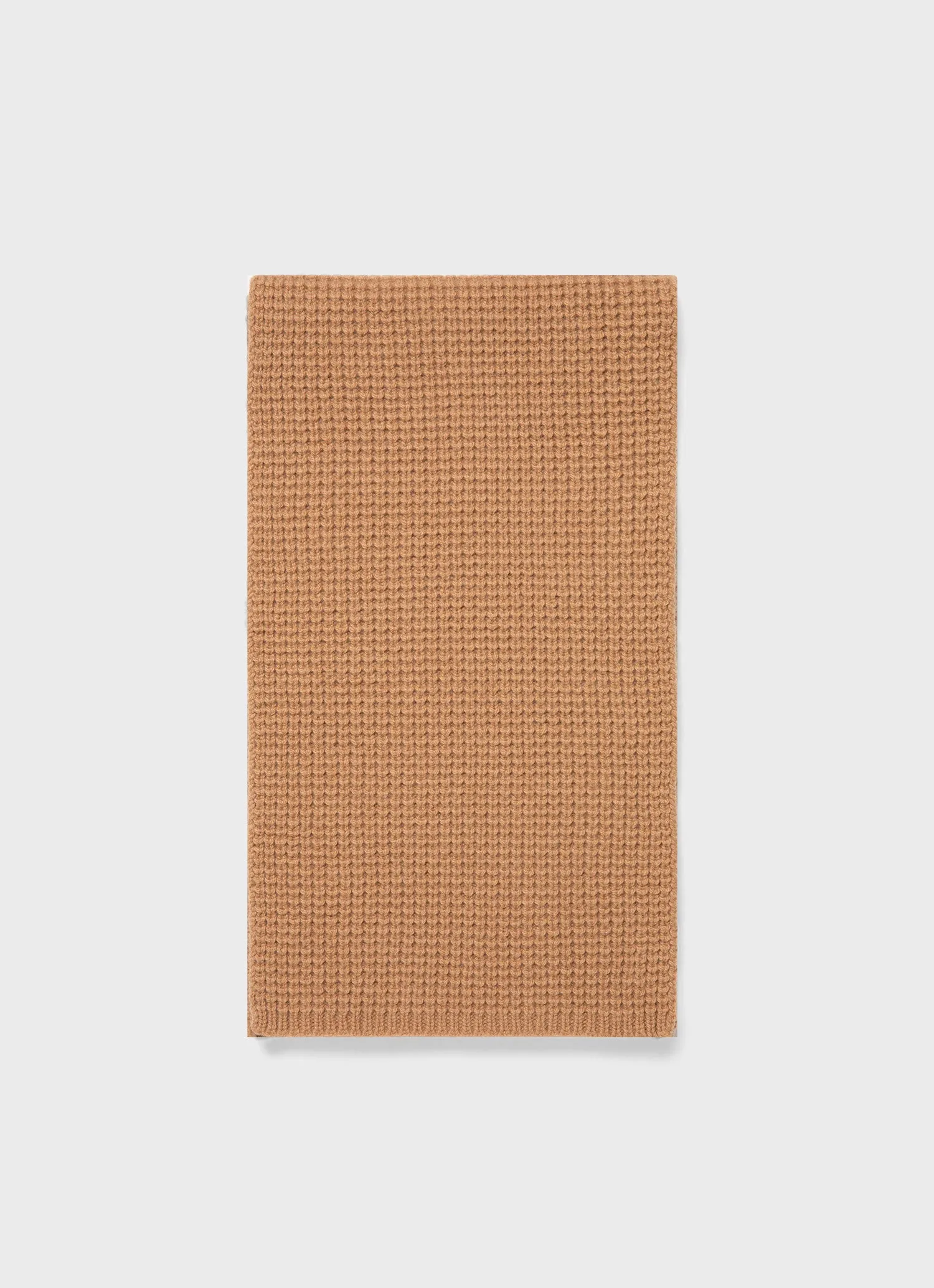 Textured Waffle Scarf in Sandstone sold by Sunspel