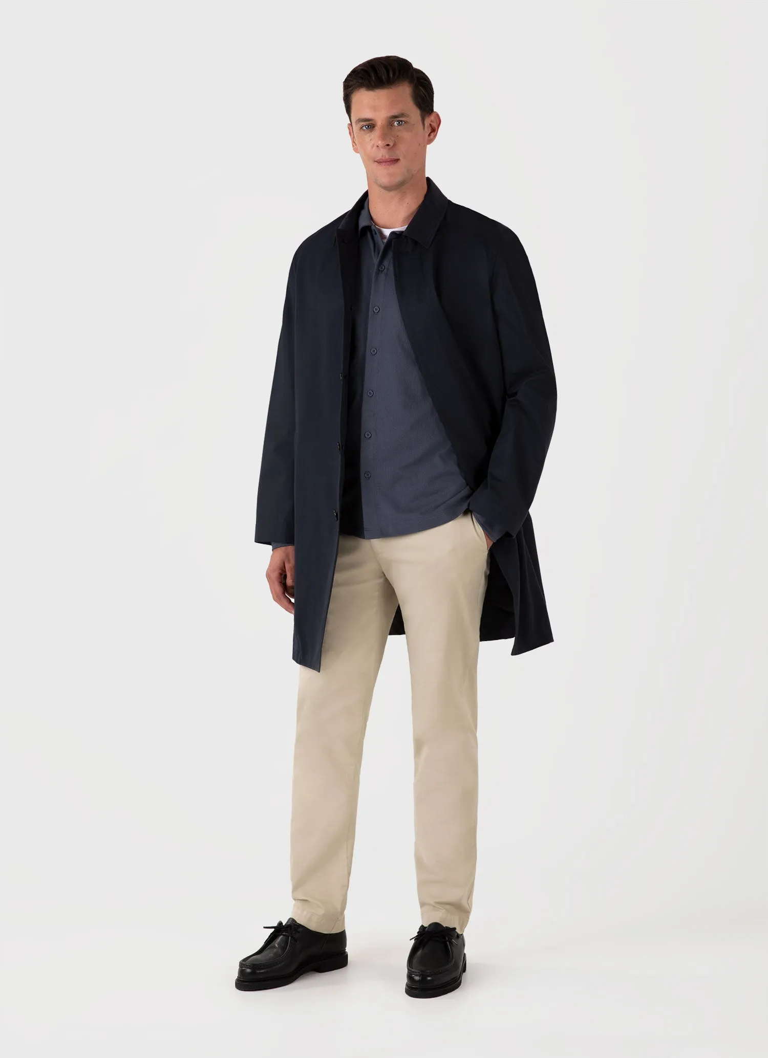 Men's Riviera Shirt in Slate Blue sold by Sunspel product image thumbnail 3