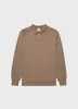 Men's Sea Island Cashmere Polo Shirt in Oat sold by Sunspel