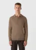Men's Sea Island Cashmere Polo Shirt in Oat sold by Sunspel