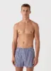 Men's Classic Boxer Shorts in Navy/White sold by Sunspel