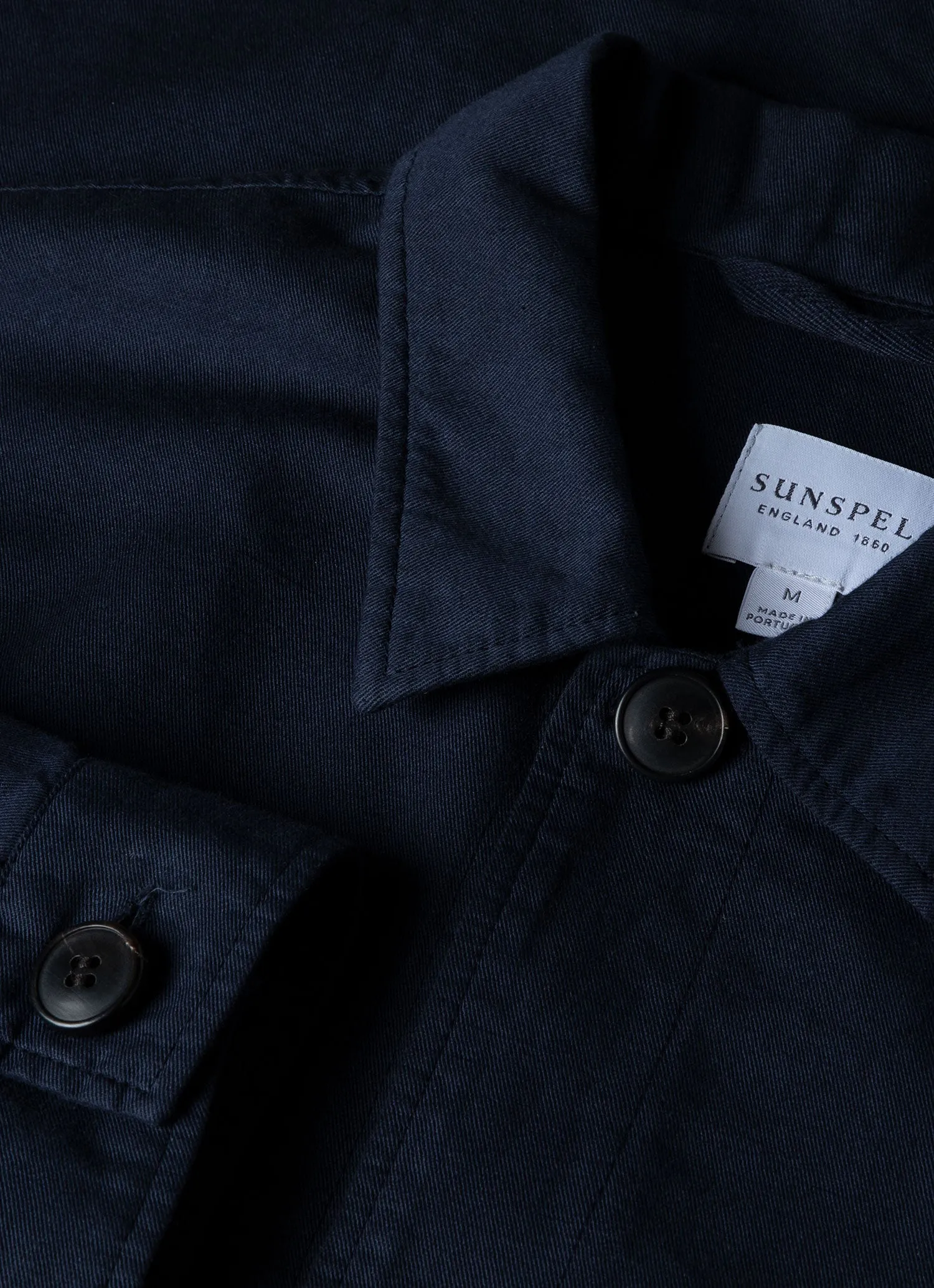 Men's Cotton Linen Twin Pocket Jacket in Navy sold by Sunspel product image thumbnail 5