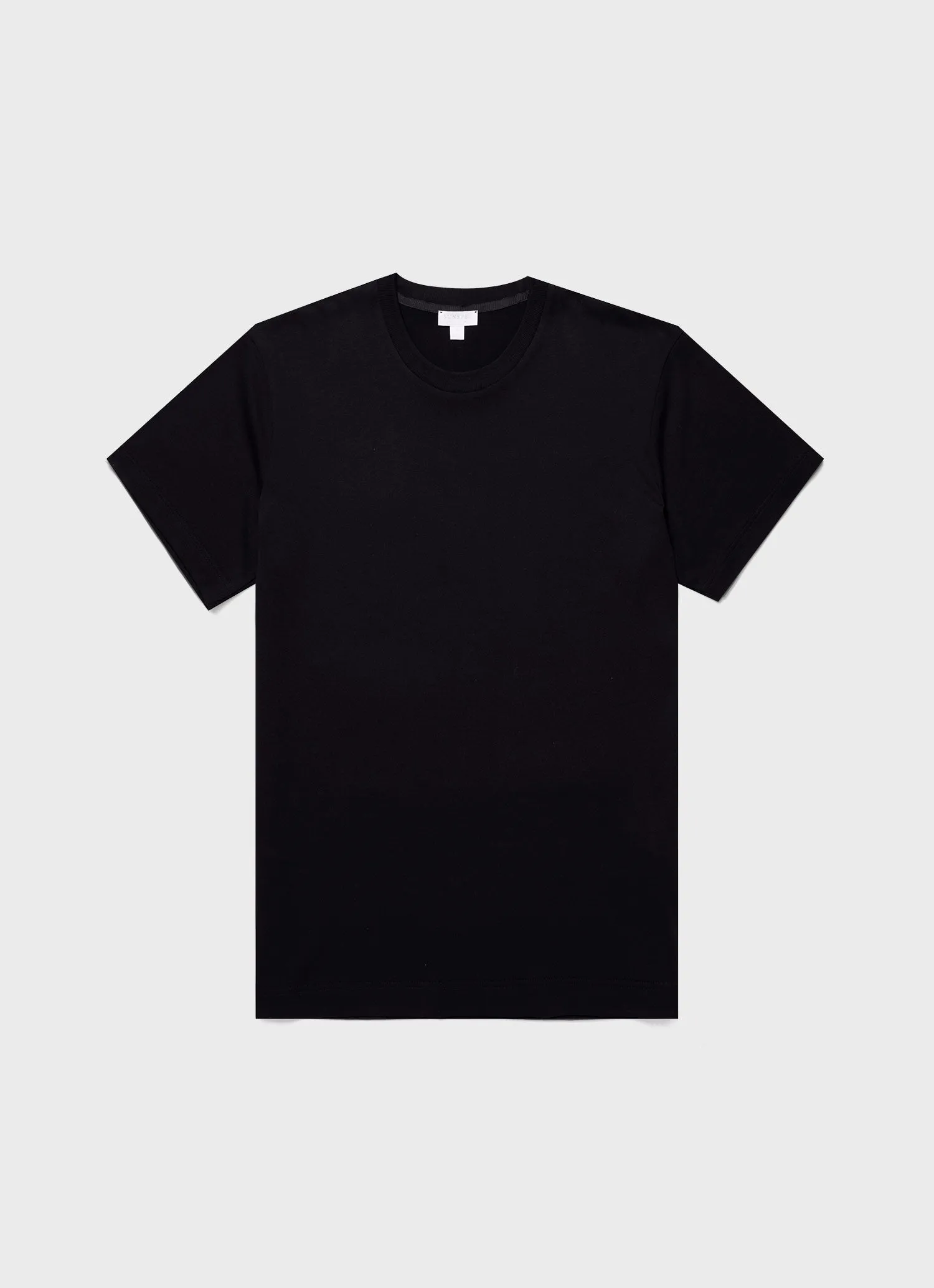 Men's Silk Cotton T-shirt in Black sold by Sunspel