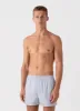 Men's Classic Boxer Shorts in Sky Blue/White sold by Sunspel