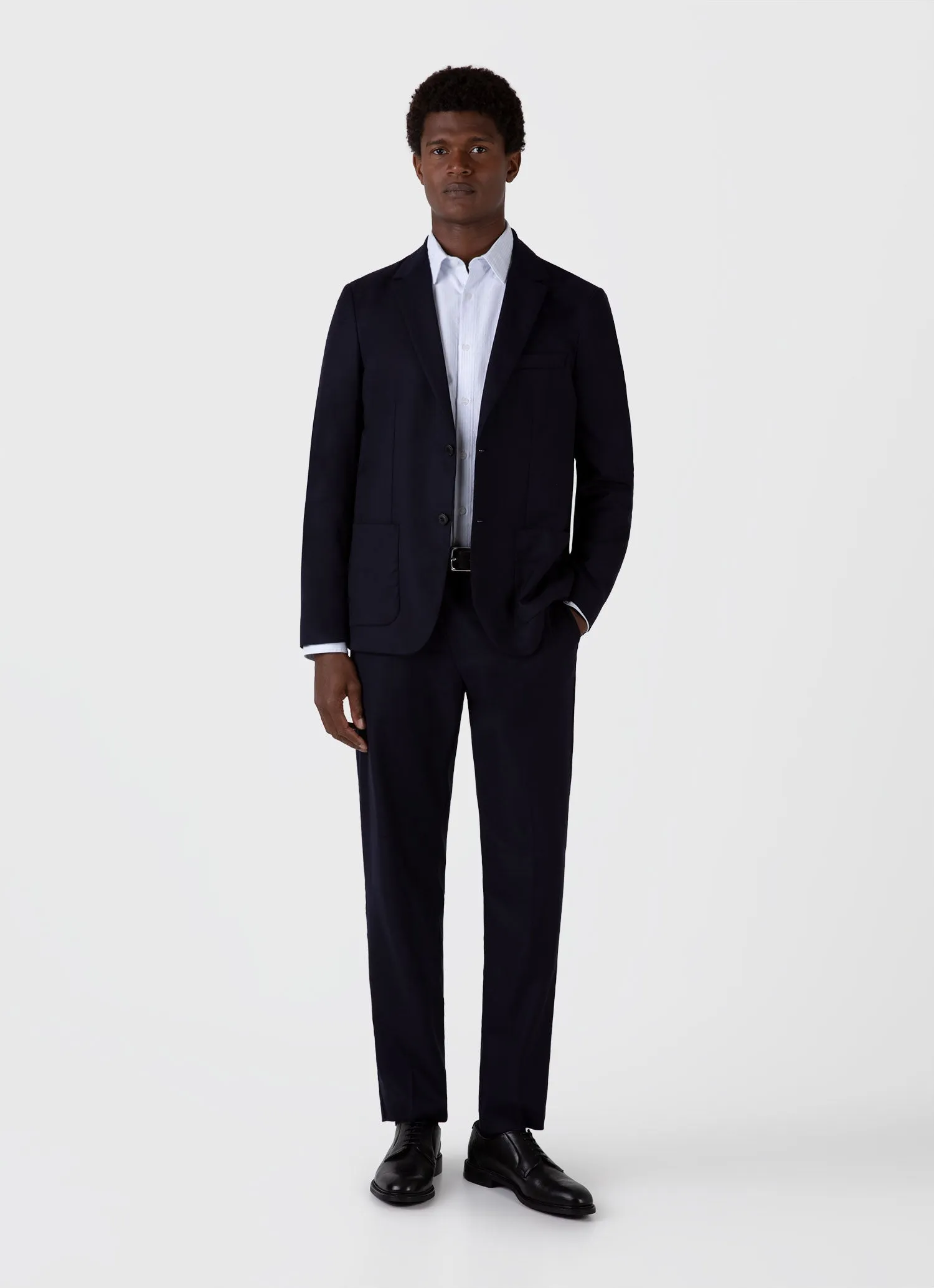 Men's Oxford Shirt in Light Blue/White sold by Sunspel product image thumbnail 3