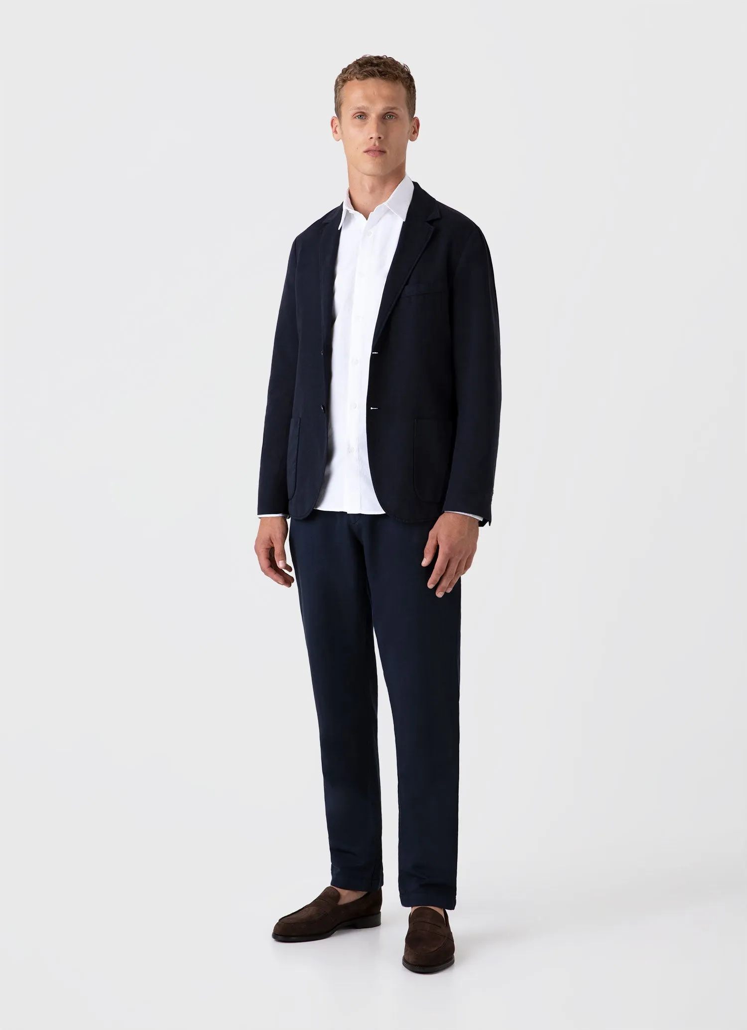 Men's Oxford Shirt in White sold by Sunspel product image thumbnail 3