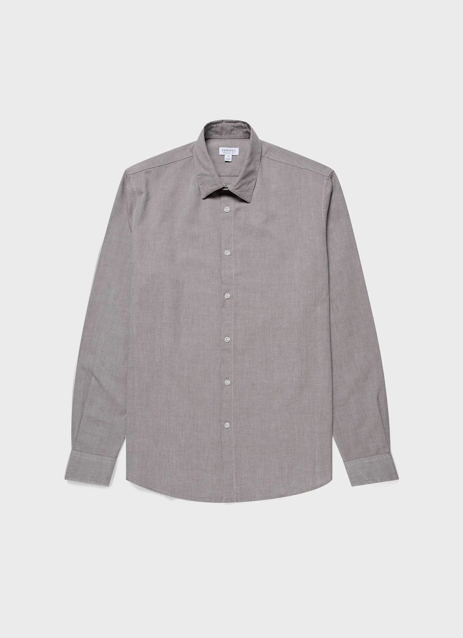 Men's Oxford Shirt in Light Khaki sold by Sunspel