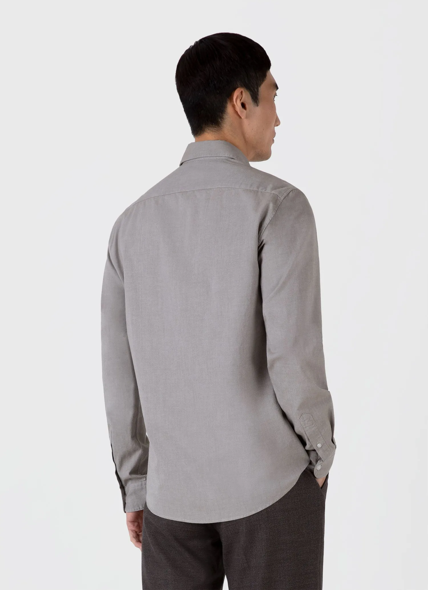 Men's Oxford Shirt in Light Khaki sold by Sunspel product image thumbnail 5