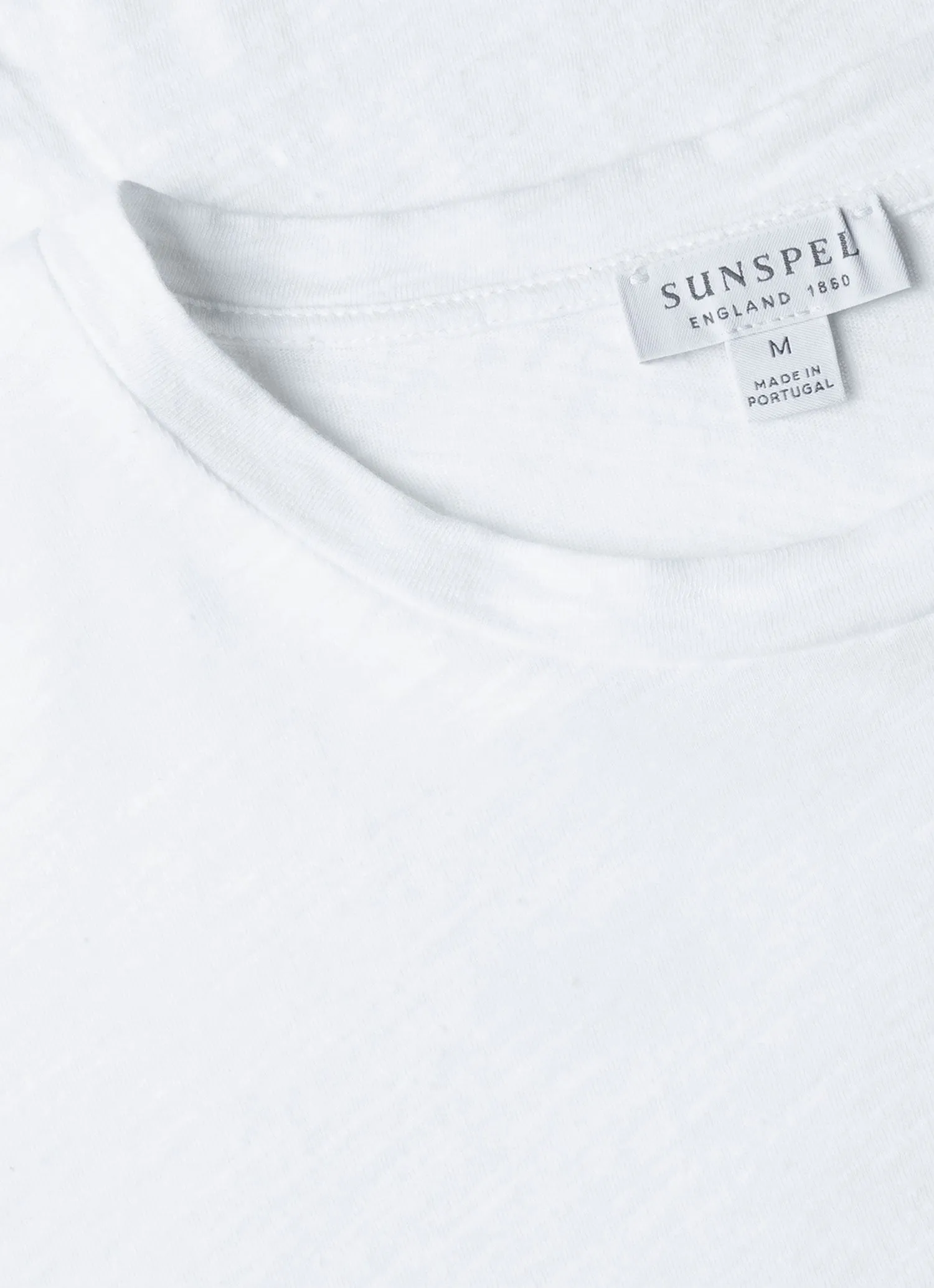 Men's Cotton Linen T-shirt in White sold by Sunspel product image thumbnail 4