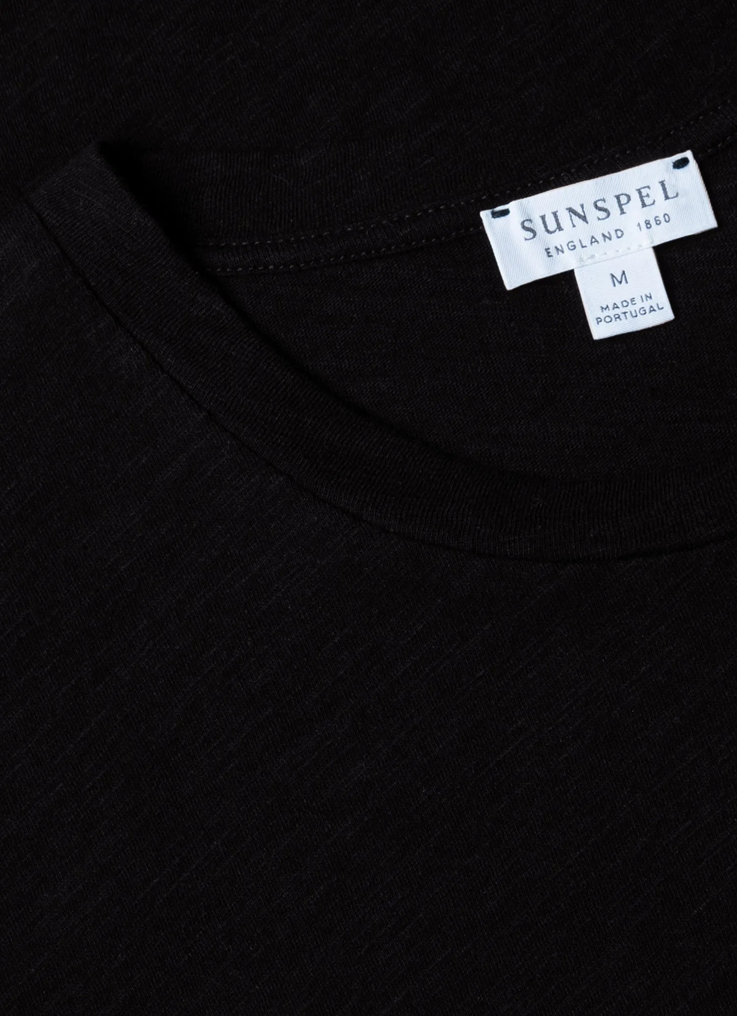 Men's Cotton Linen T-shirt in Black sold by Sunspel product image thumbnail 4