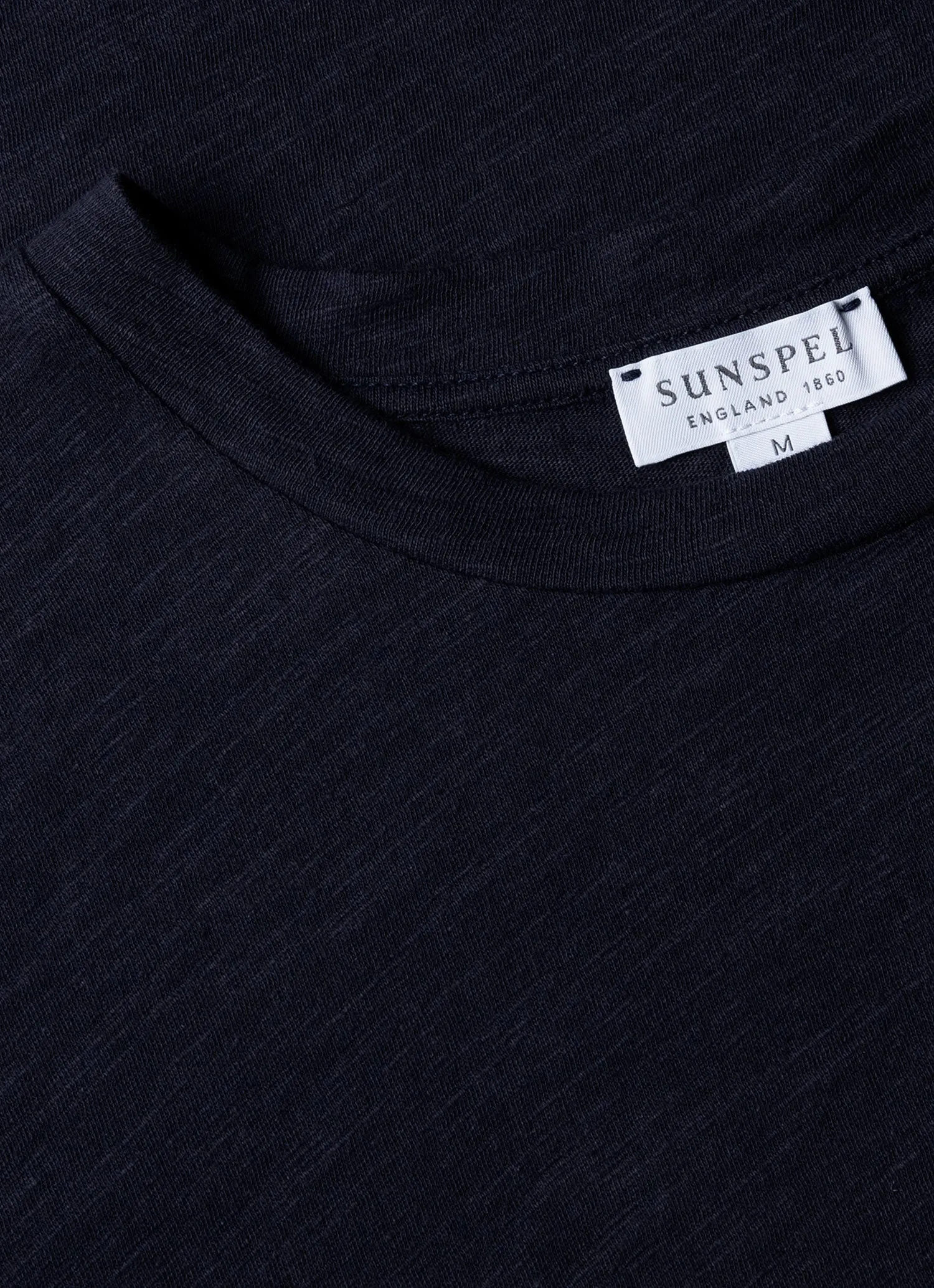 Men's Cotton Linen T-shirt in Navy sold by Sunspel product image thumbnail 4