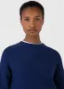 Women's Textured Cotton Jumper in Ink Blue sold by Sunspel