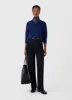 Women's Textured Cotton Jumper in Ink Blue sold by Sunspel