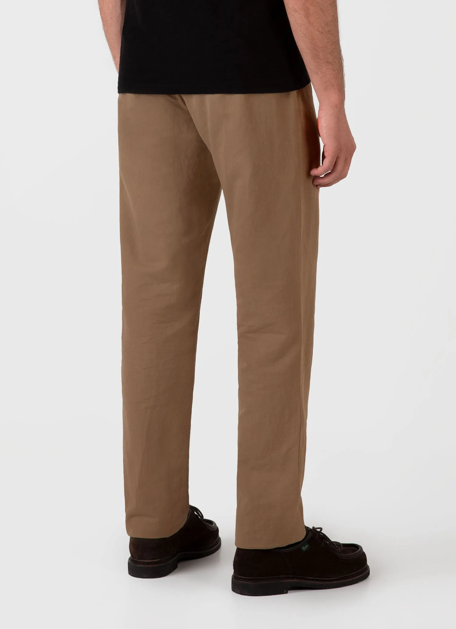 Men's Cotton Linen Trouser in Dark Tan sold by Sunspel product image thumbnail 5