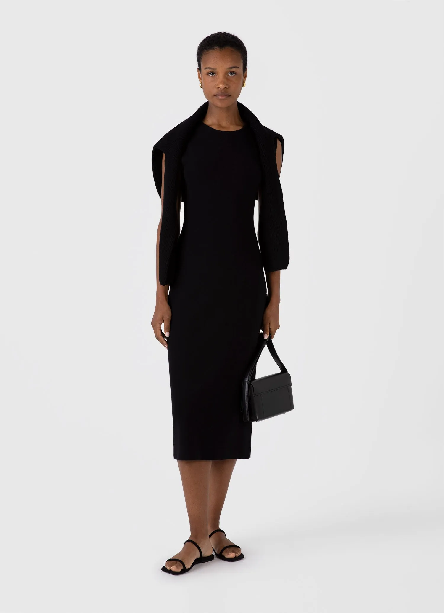 Women's Viscose Dress in Black sold by Sunspel product image thumbnail 2