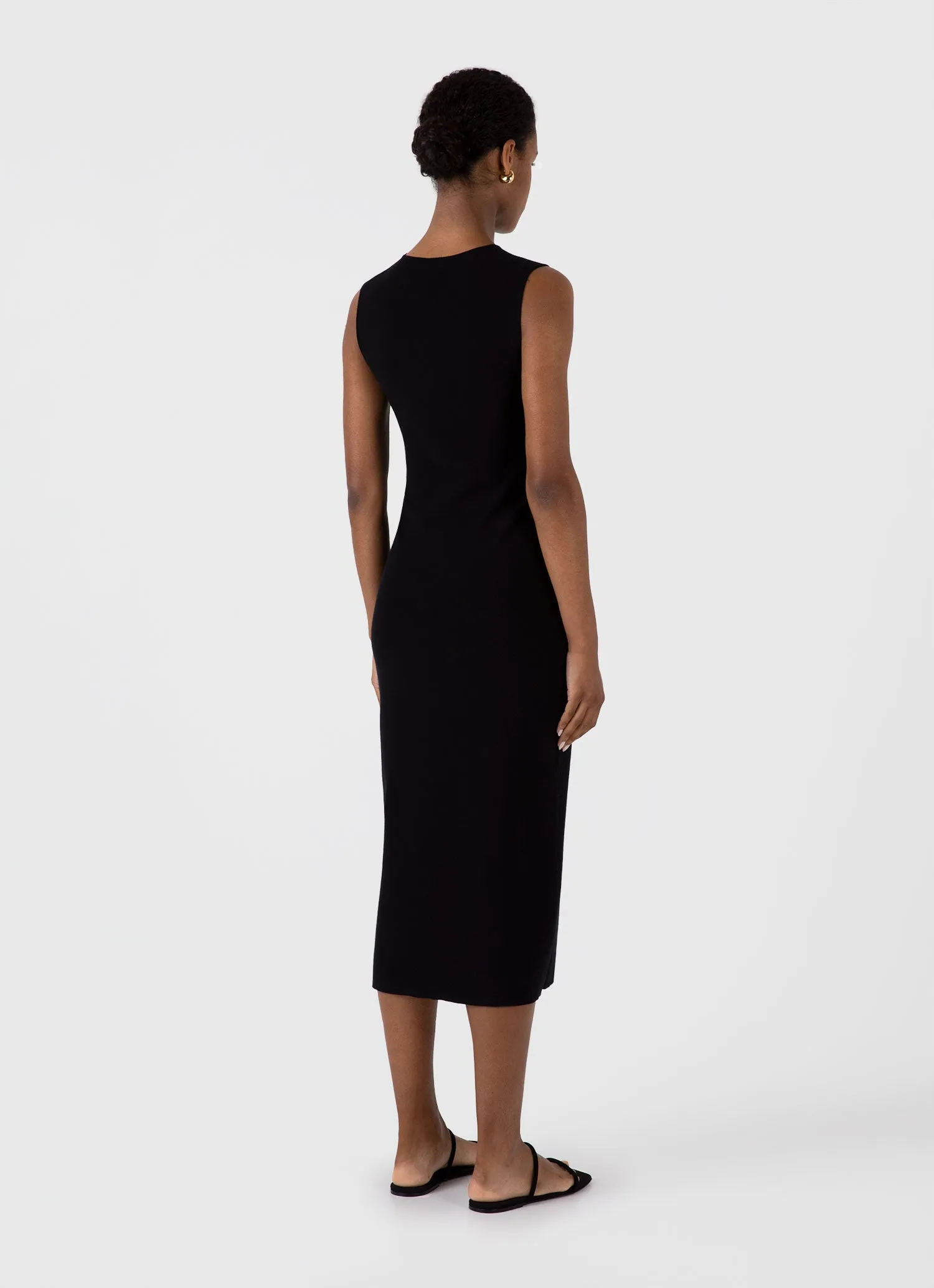 Women's Viscose Dress in Black sold by Sunspel product image thumbnail 3