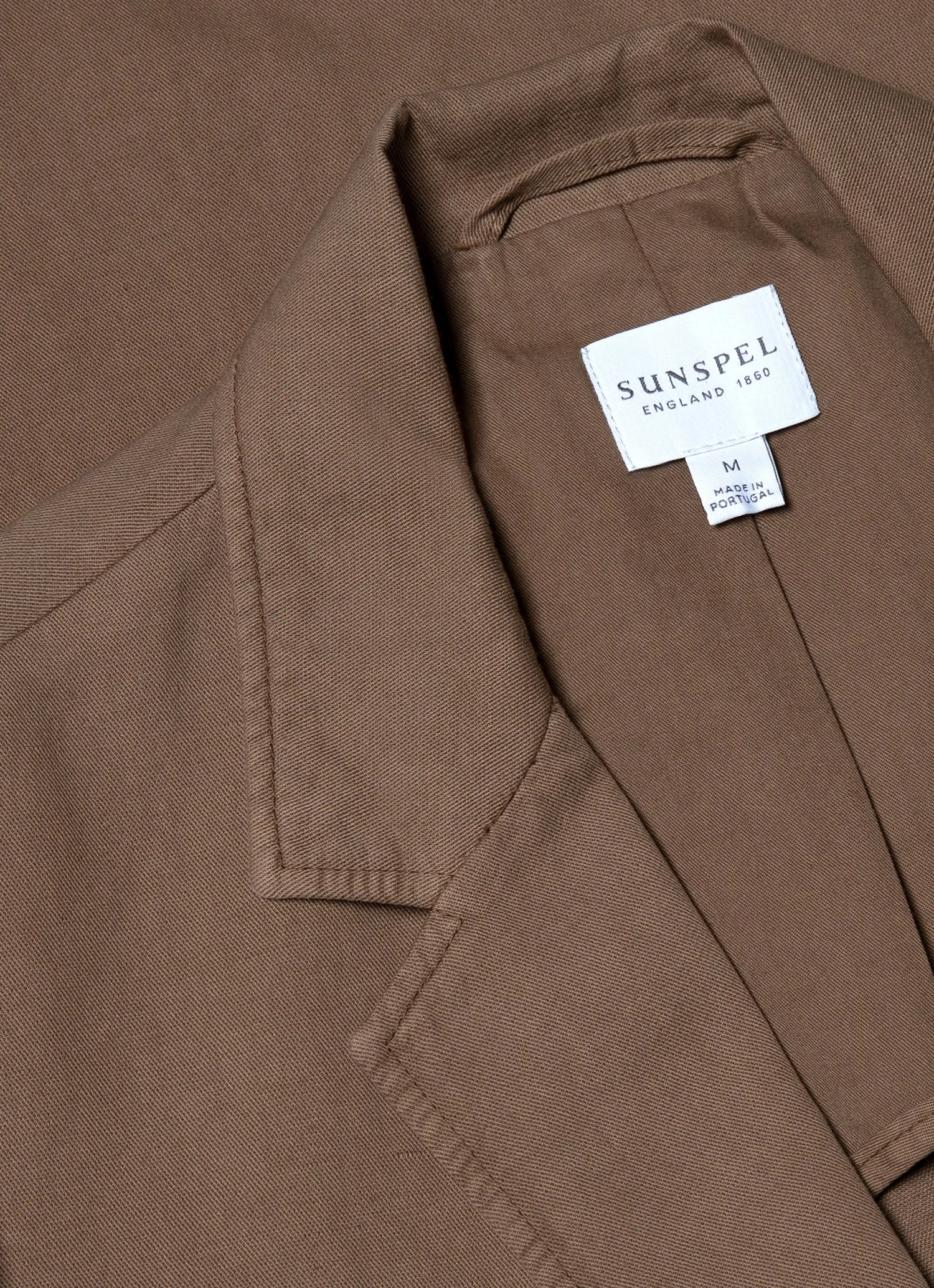 Men's Cotton Linen Two-Piece Suit in Dark Tan sold by Sunspel product image thumbnail 4