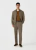 Men's Linear Mesh Knit Polo Shirt in Golden Brown sold by Sunspel