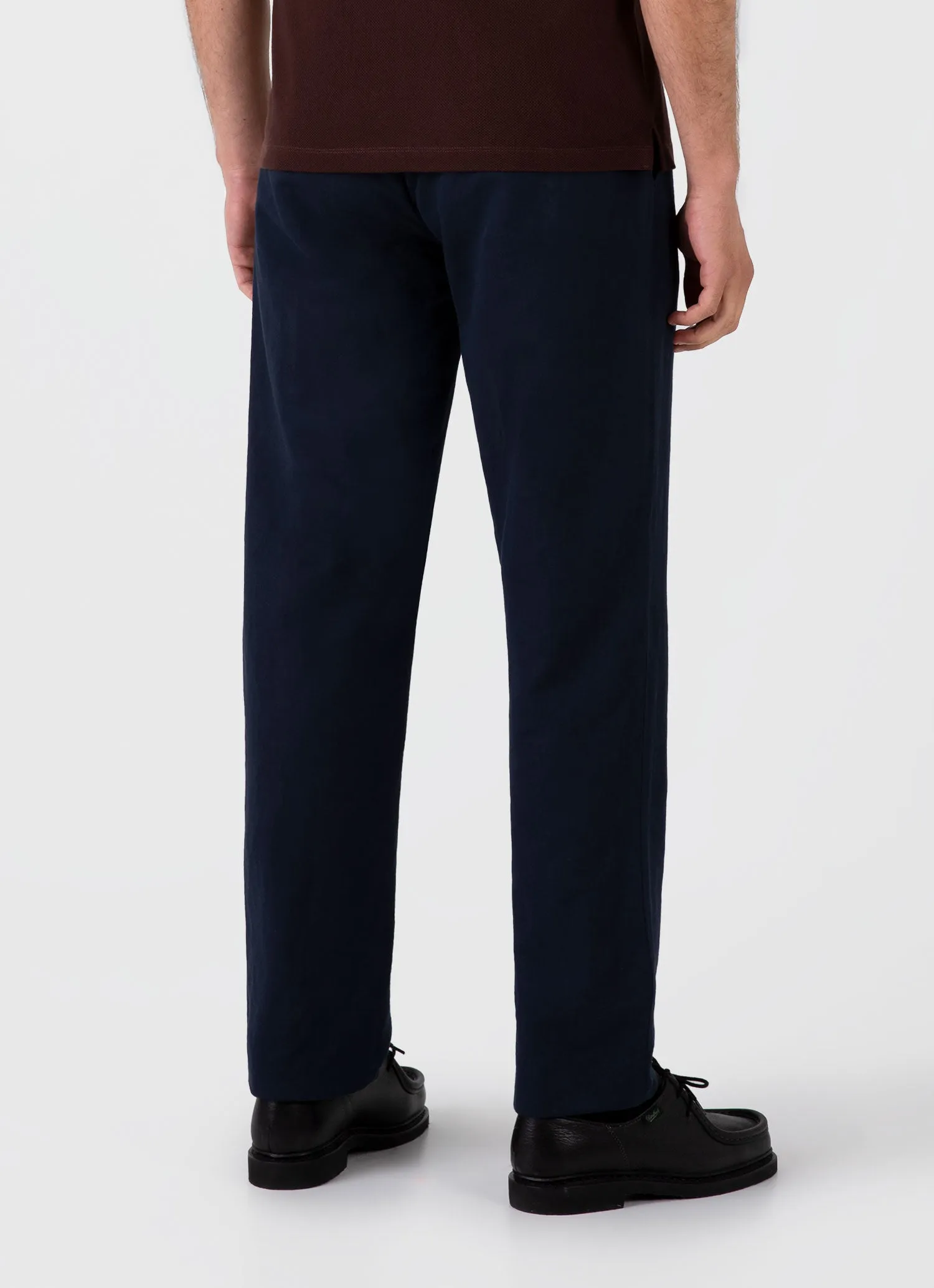 Men's Cotton Linen Trouser in Navy sold by Sunspel product image thumbnail 5