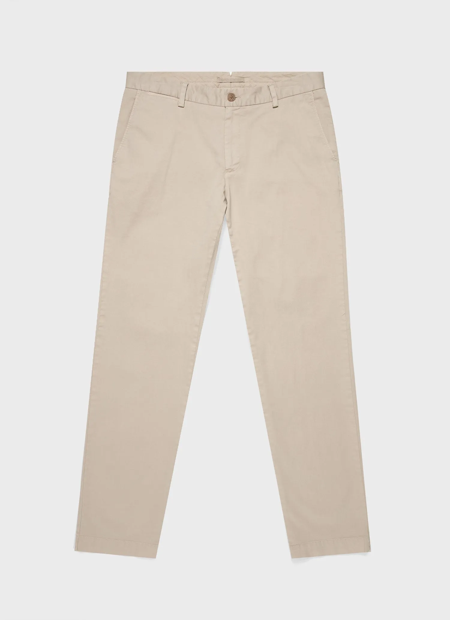 Men's Slim Fit Chino in Light Stone sold by Sunspel