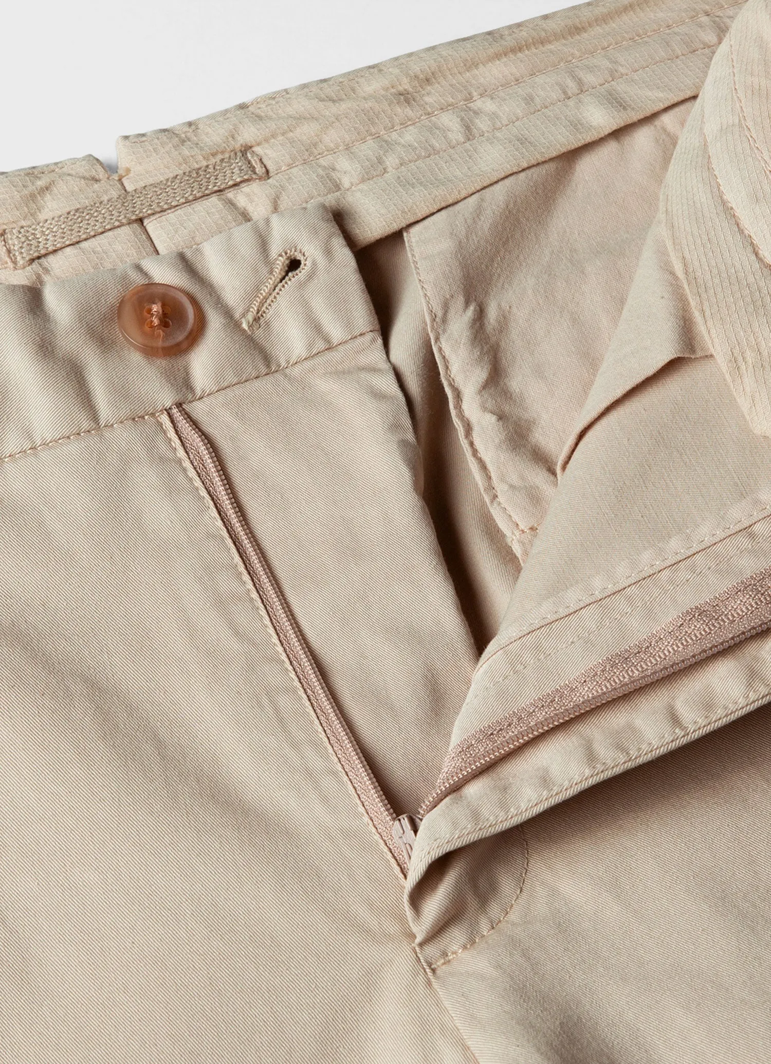 Men's Slim Fit Chino in Light Stone sold by Sunspel product image thumbnail 4