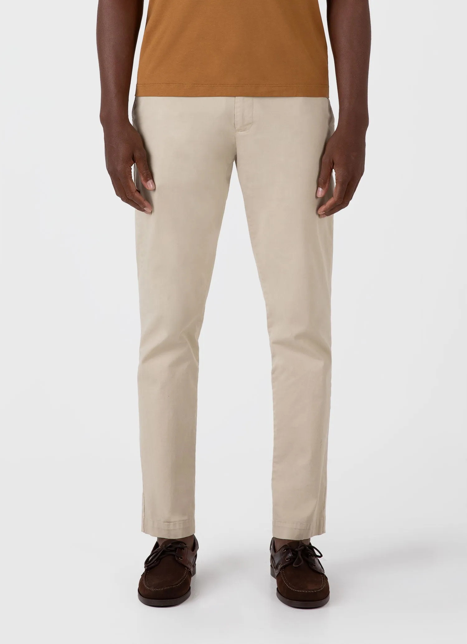 Men's Slim Fit Chino in Light Stone sold by Sunspel product image thumbnail 3