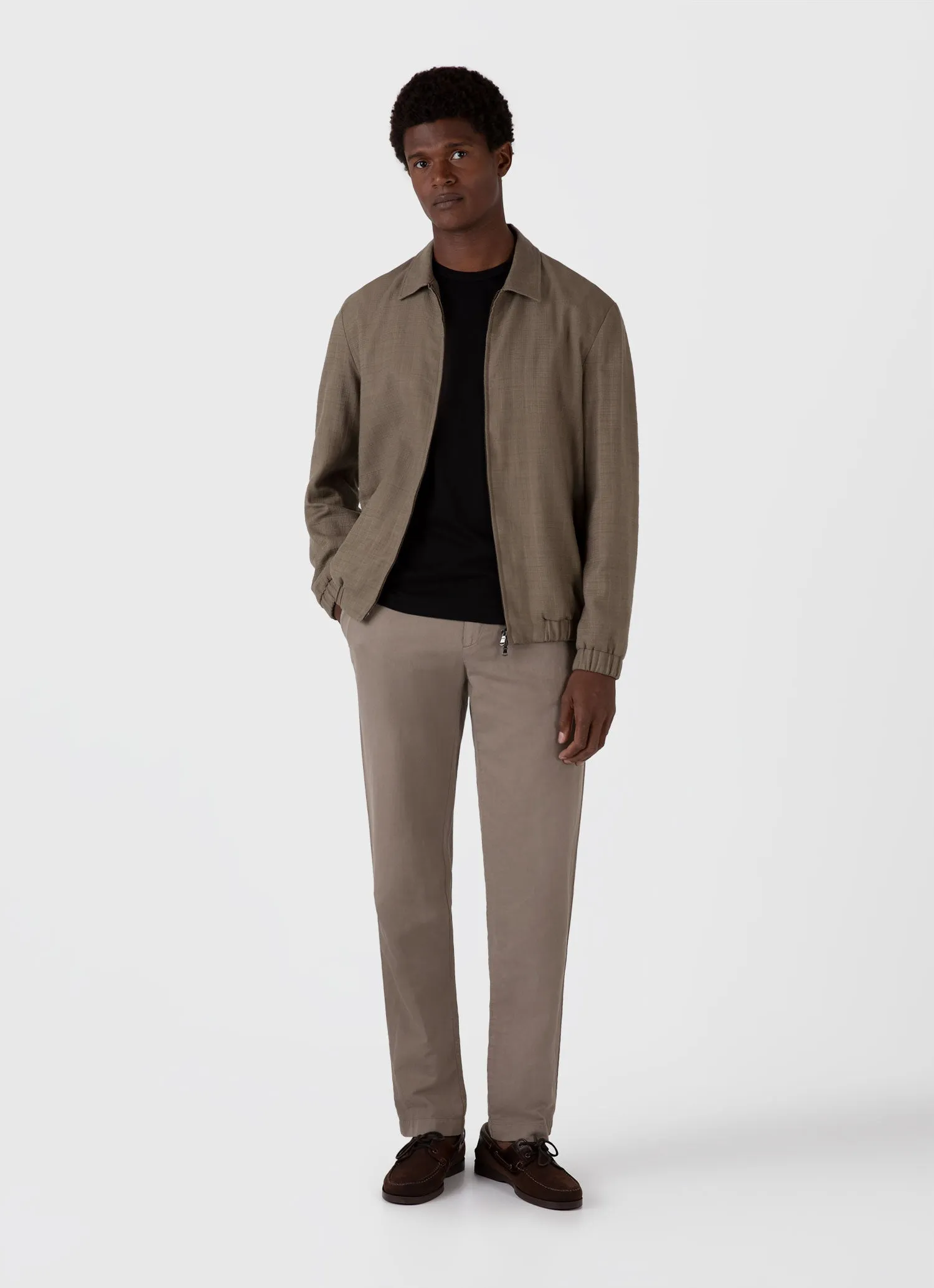 Men's Slim Fit Chino in Dark Stone sold by Sunspel product image thumbnail 2