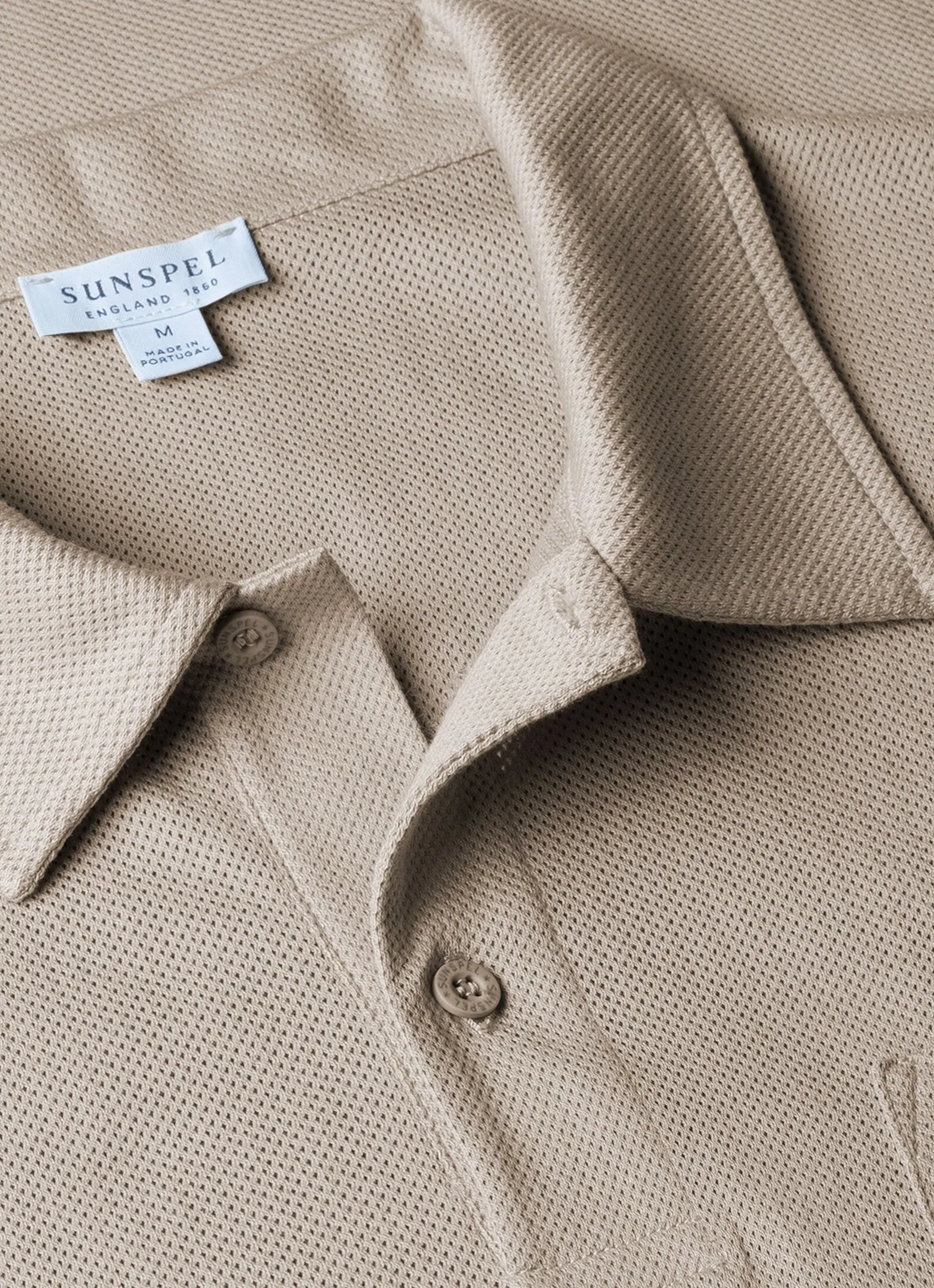 Men's Riviera Polo Shirt in Ash Grey sold by Sunspel product image thumbnail 4