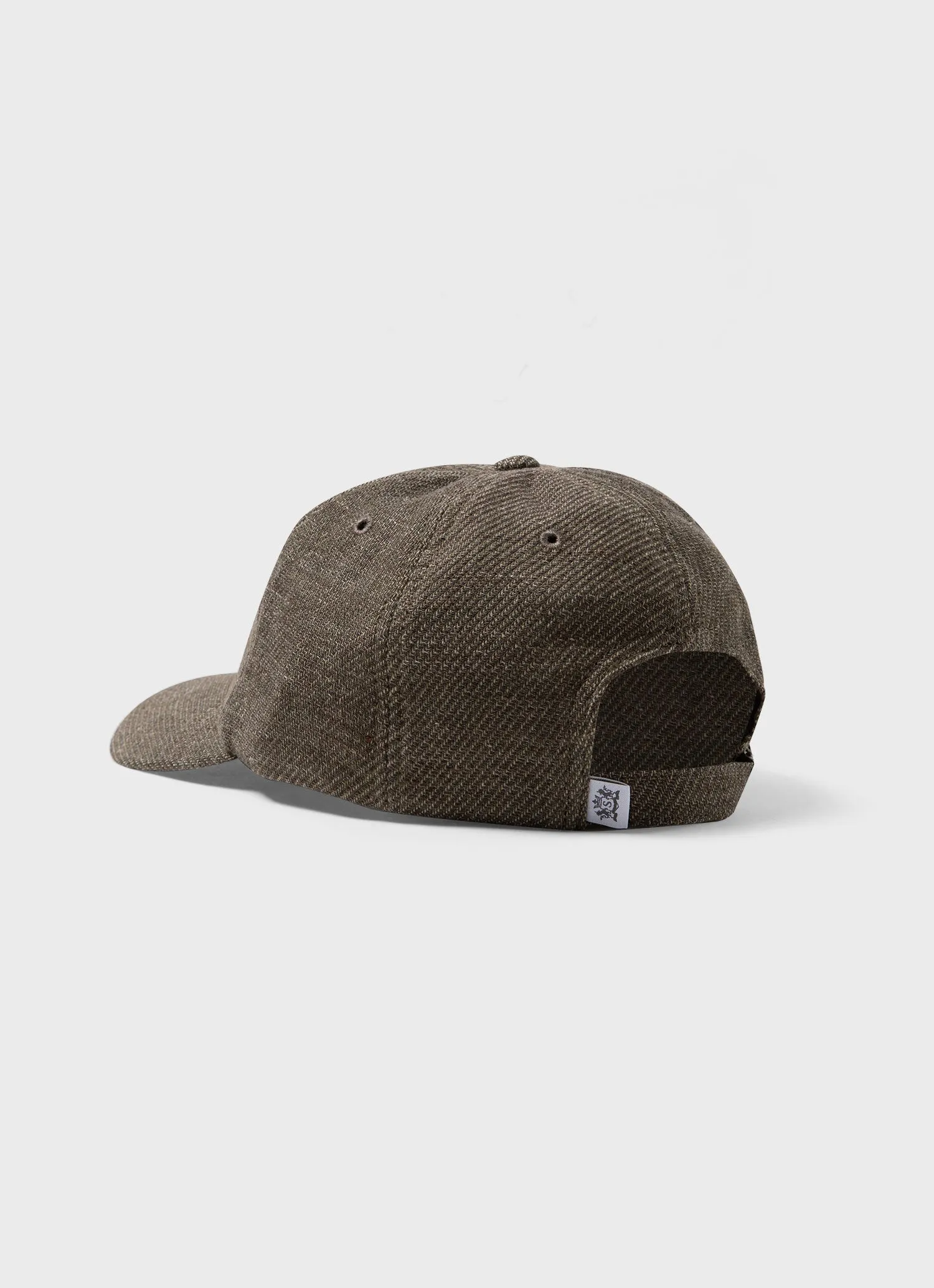 Cotton Linen Twill Cap in Khaki sold by Sunspel product image thumbnail 3