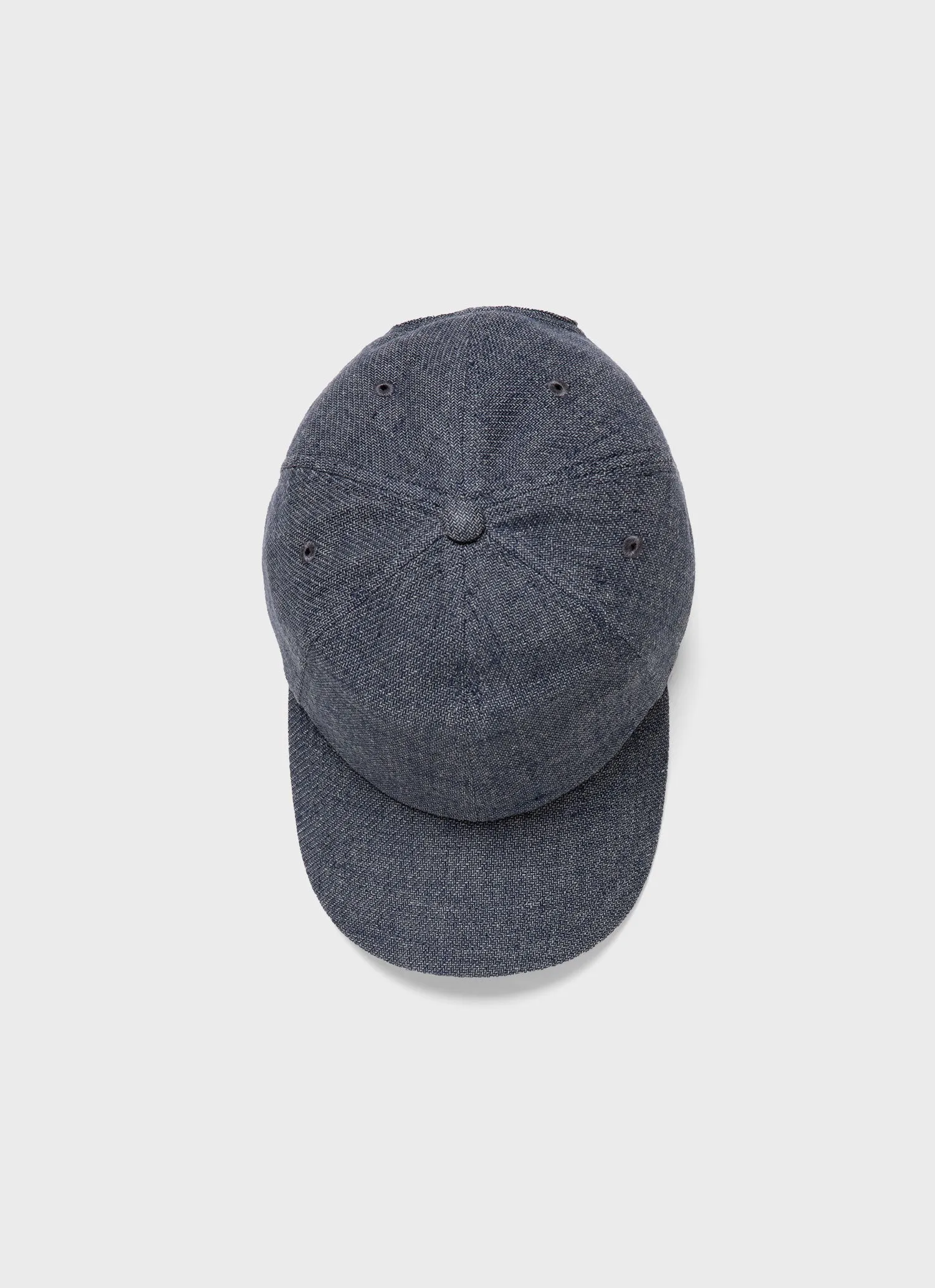 Cotton Linen Twill Cap in Denim Blue sold by Sunspel product image thumbnail 2