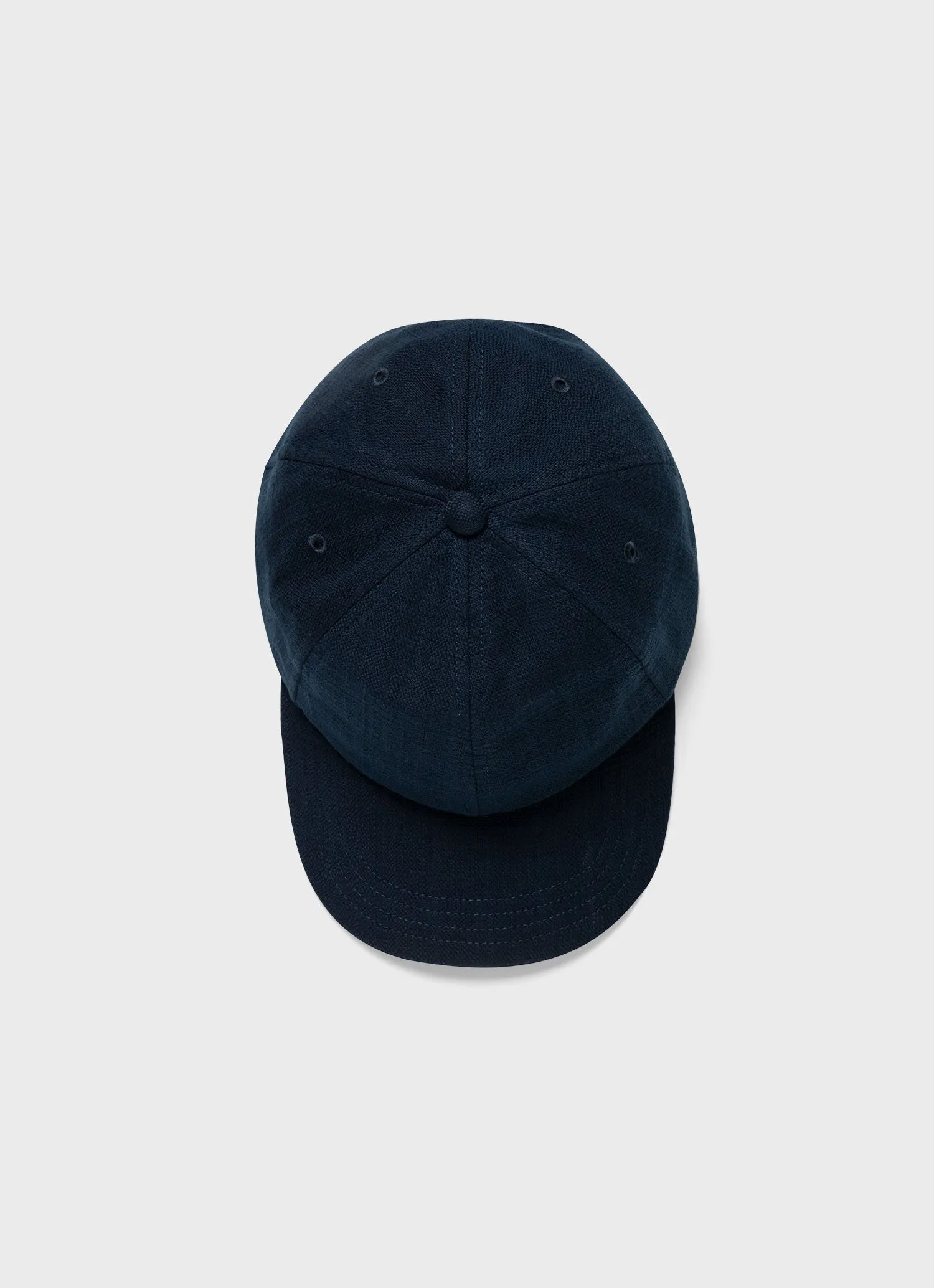 Cotton Raffia Cap in Navy sold by Sunspel product image thumbnail 2