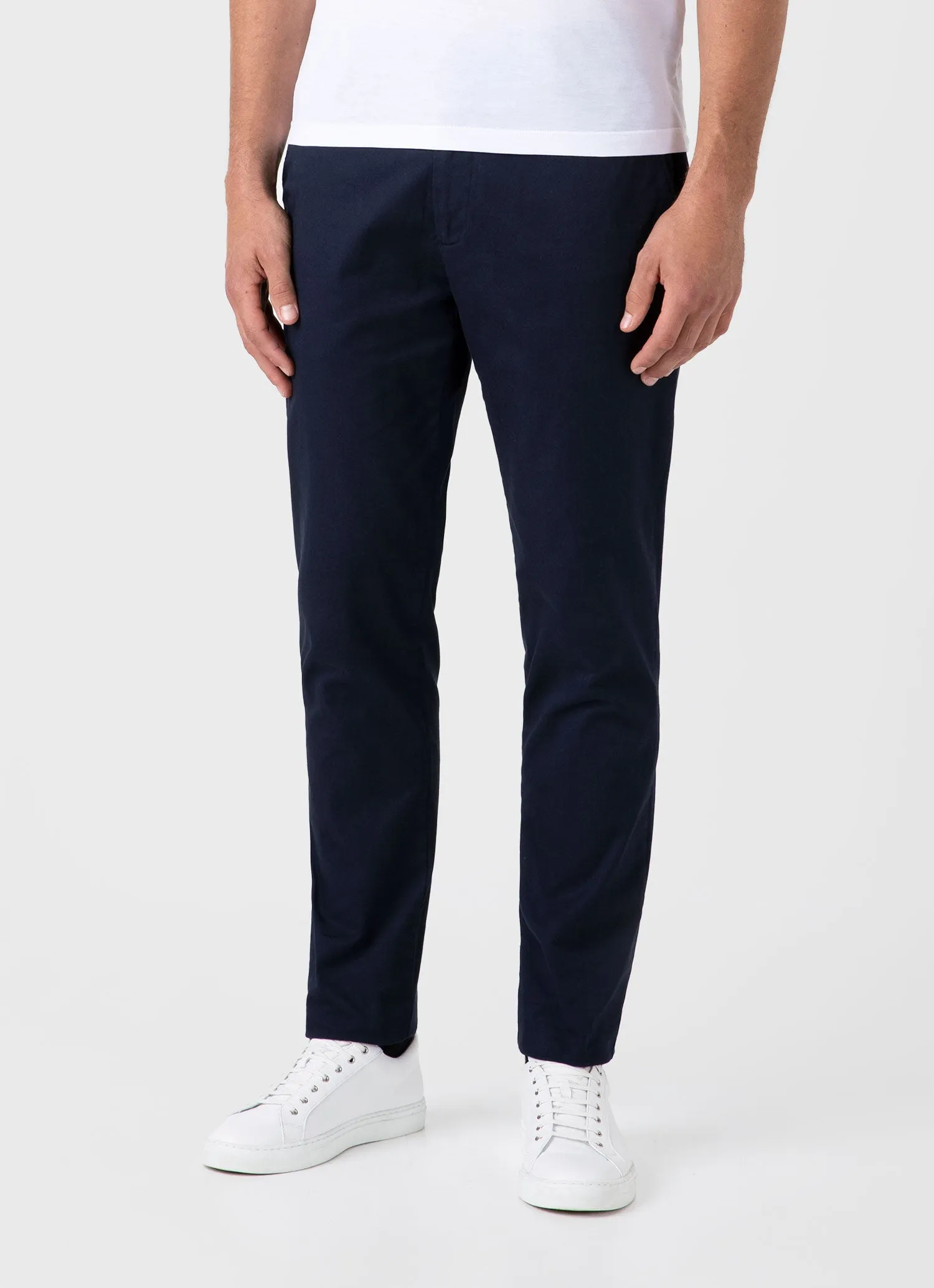Men's Slim Fit Chino in Navy sold by Sunspel product image thumbnail 3