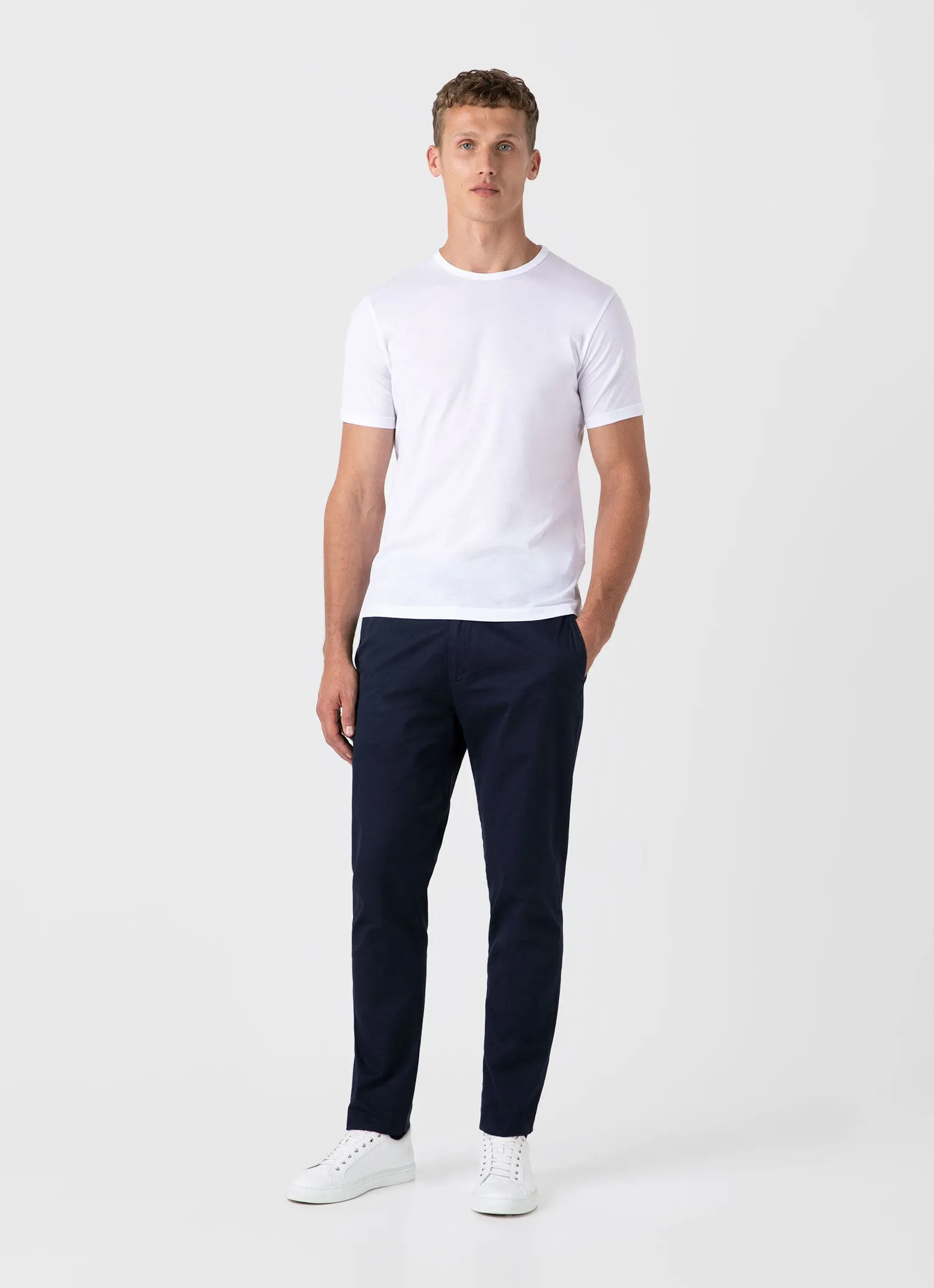 Men's Slim Fit Chino in Navy sold by Sunspel product image thumbnail 2