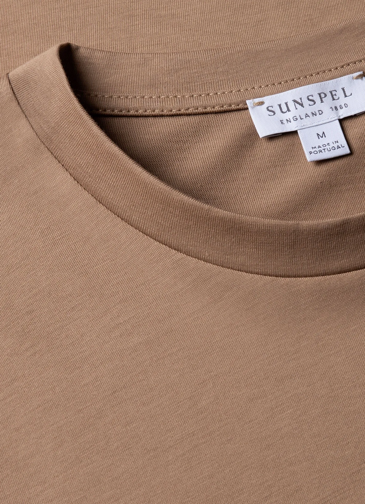 Men's Riviera Midweight T-shirt in Dune sold by Sunspel product image thumbnail 4