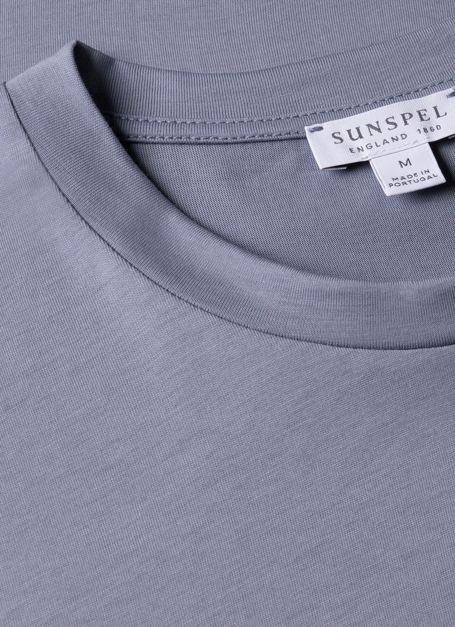 Men's Riviera Midweight T-shirt in Vintage Blue sold by Sunspel product image thumbnail 4